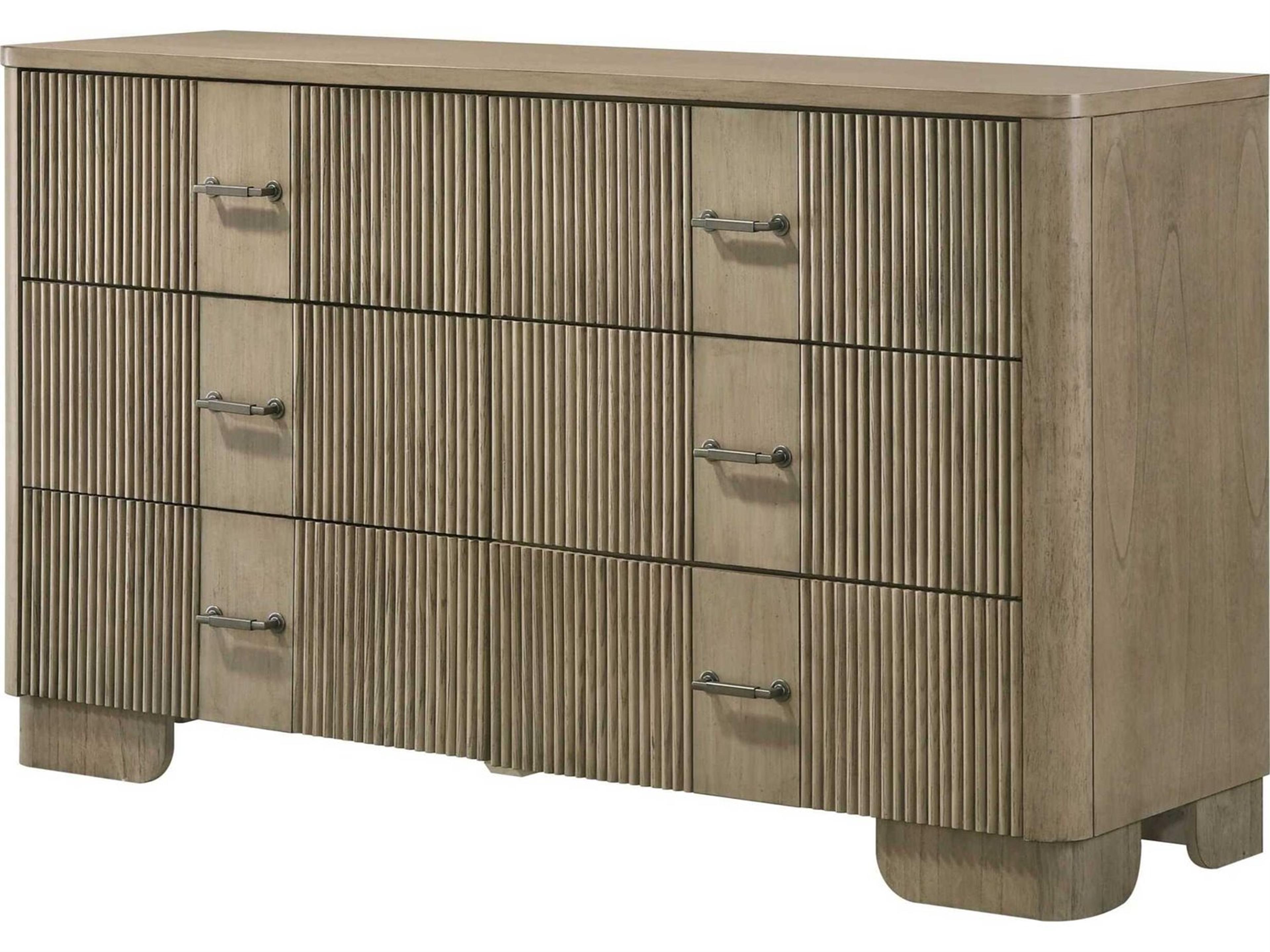 Acme Furniture Lakkari 6-Drawers Rubberwood Double Dresser