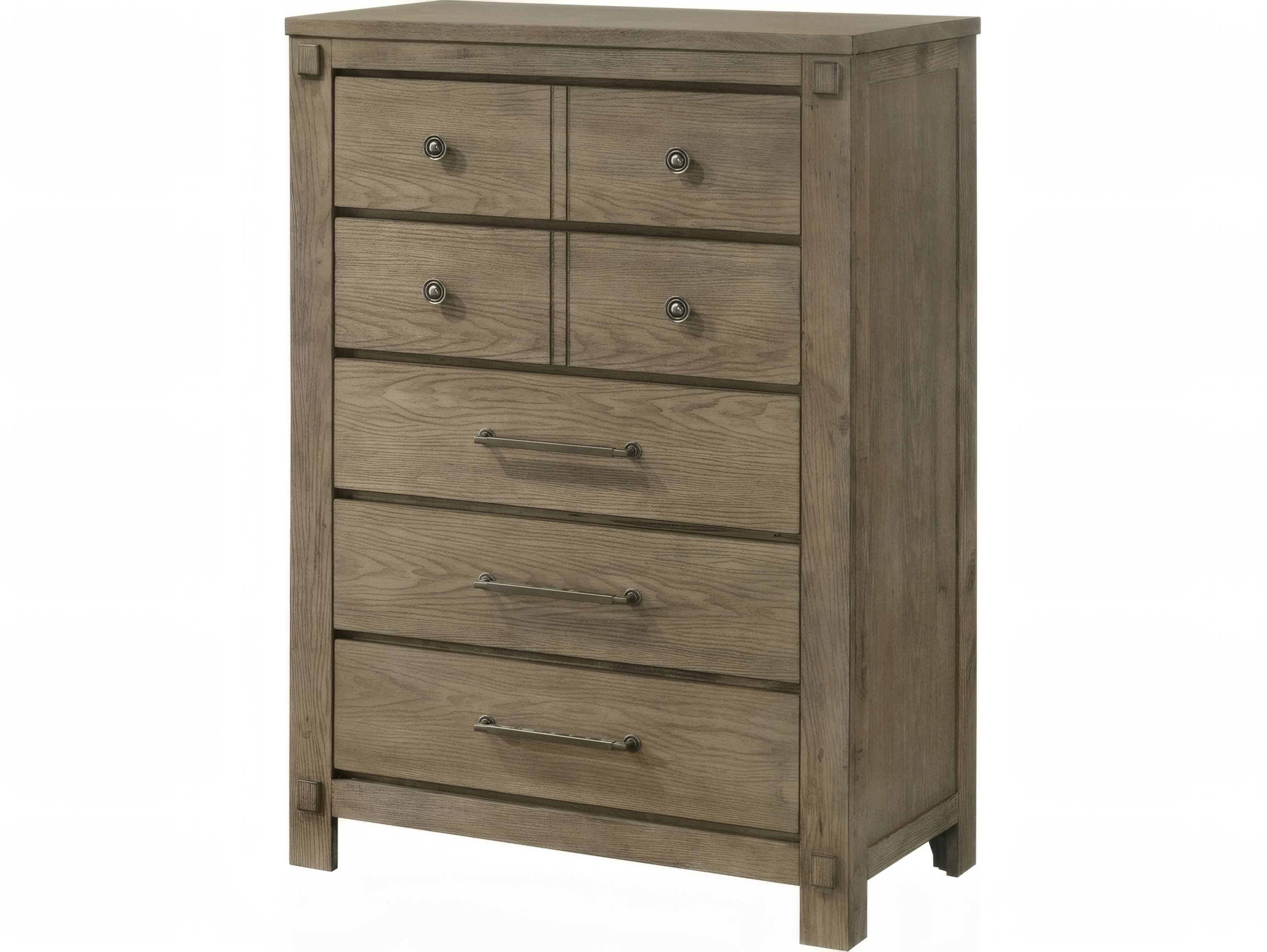 Acme Furniture Colton Antique White Oak Brown Solid Wood Accent Chest