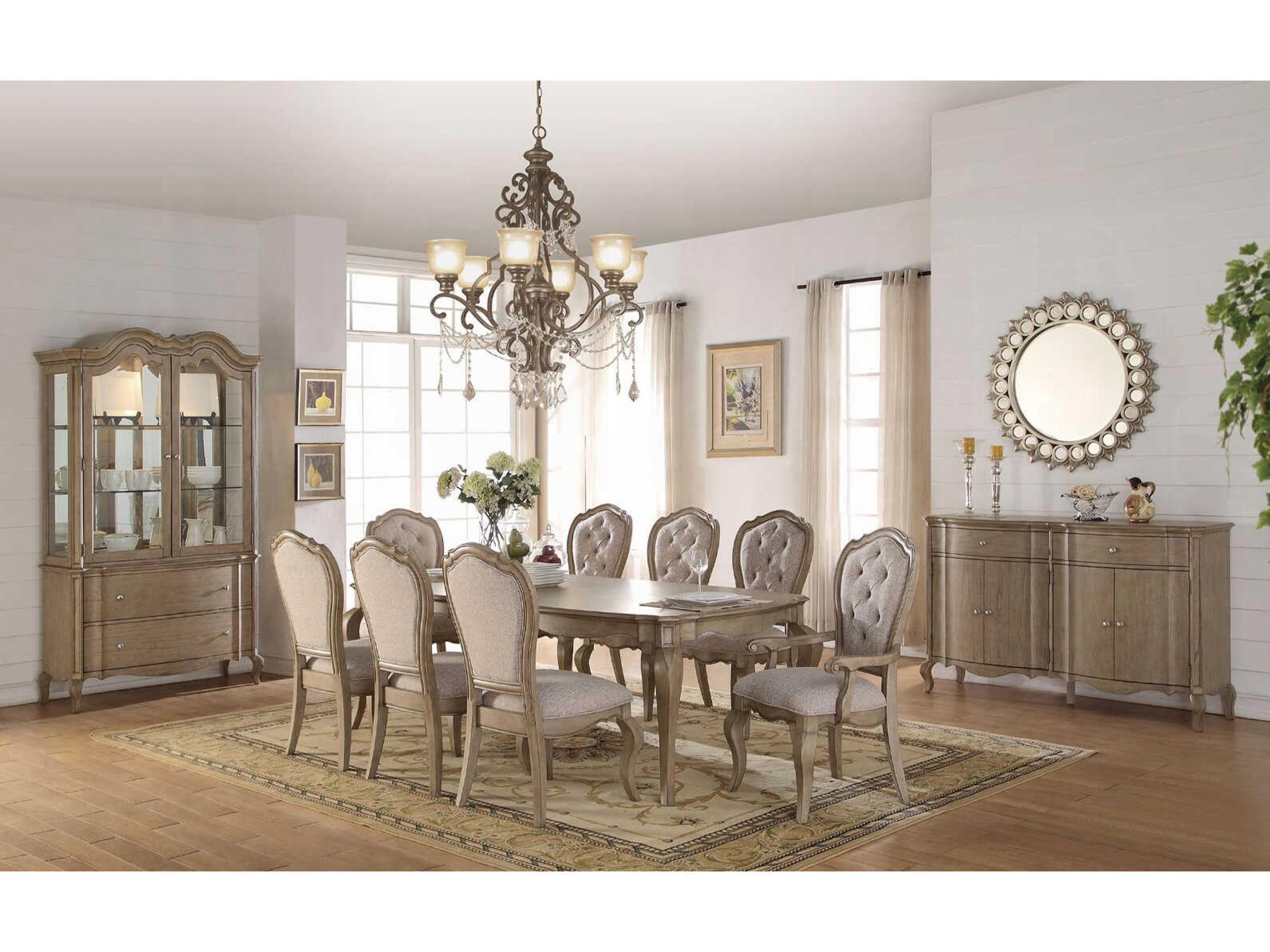 Acme Furniture Chelmsford Rubberwood Dining Room Set