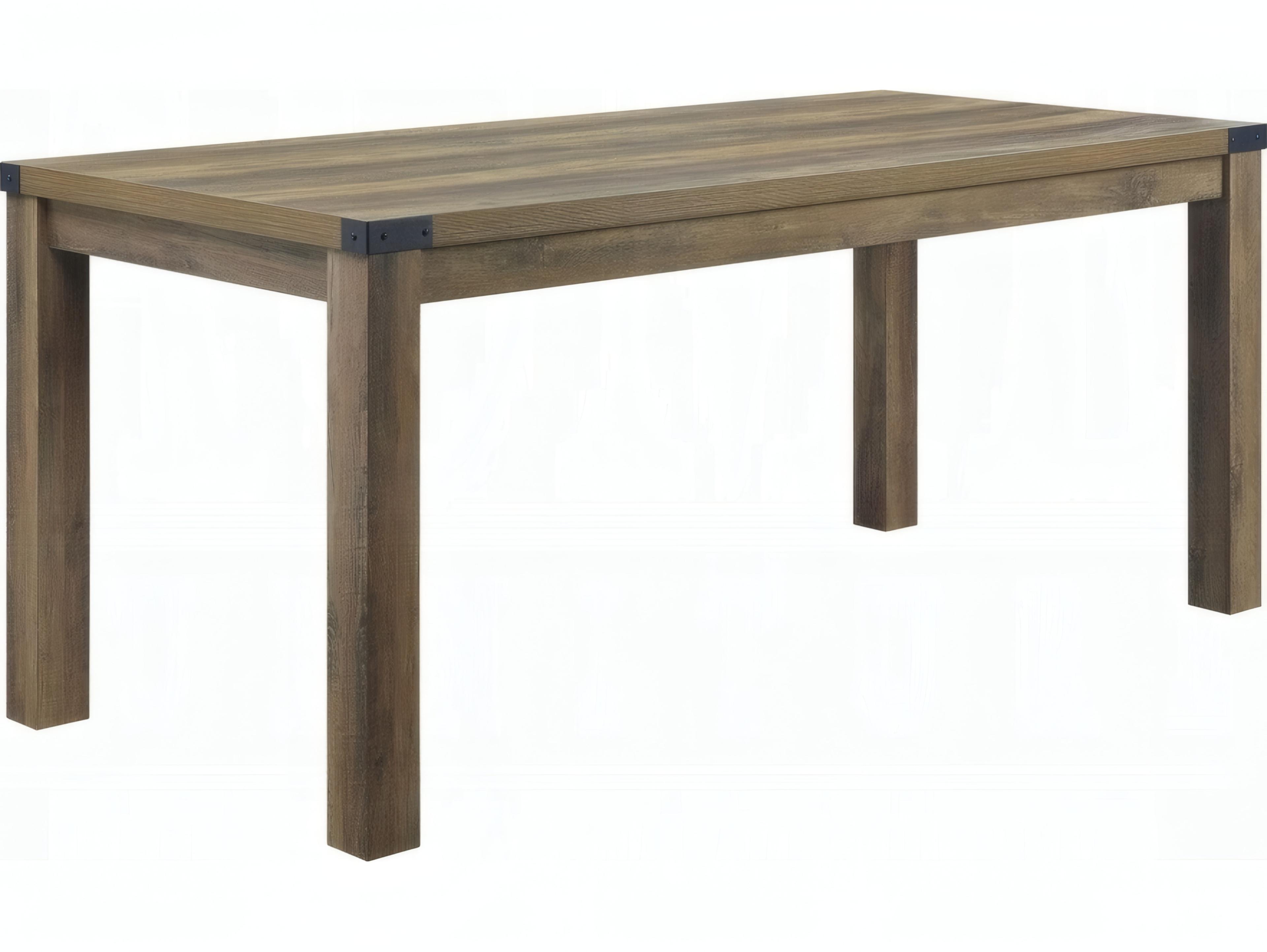 Acme Furniture Abiram Rectangular Wood Rustic Oak Dining Table