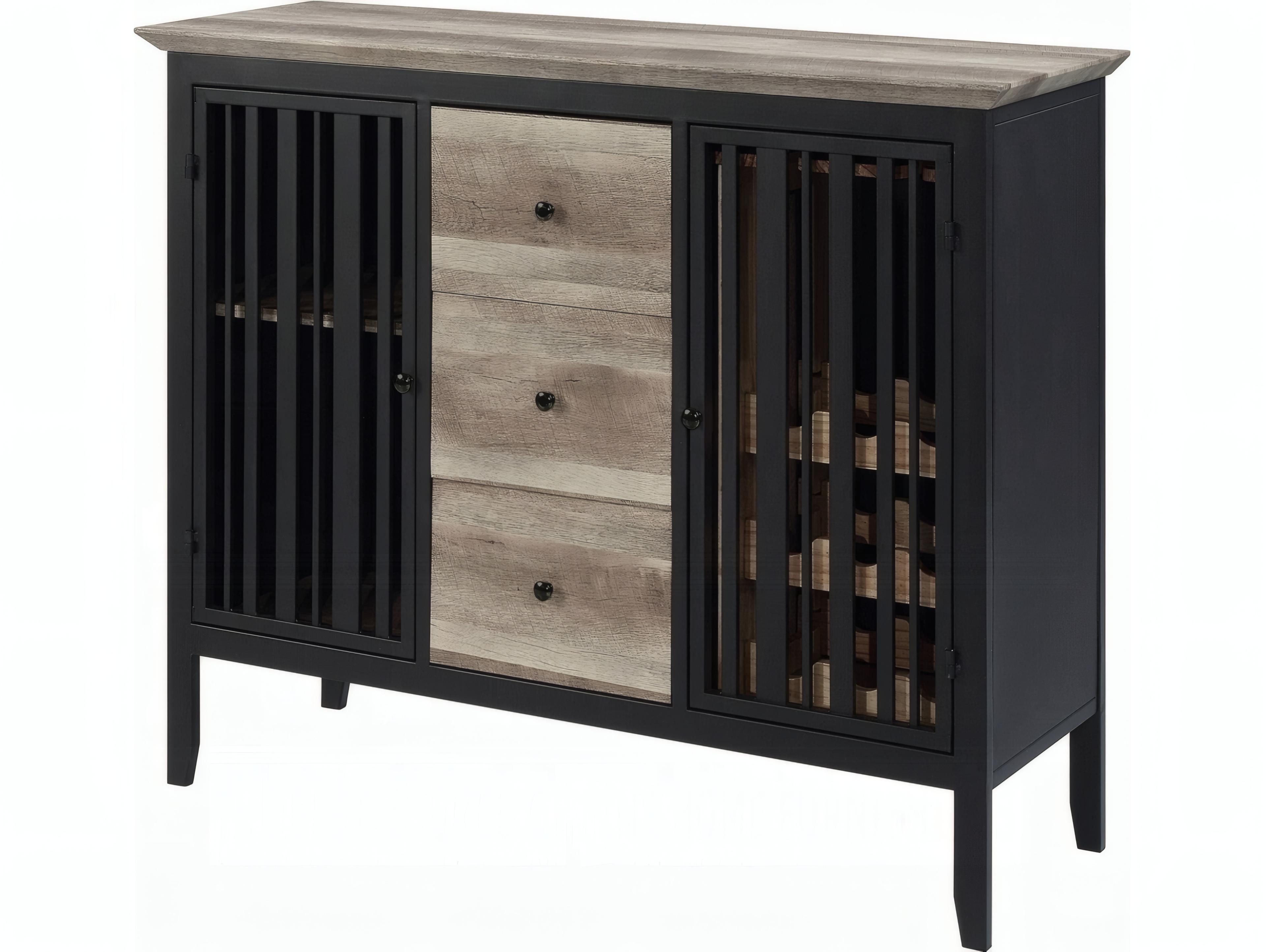 Acme Furniture Zudora 47" Antique Oak Black Sideboard