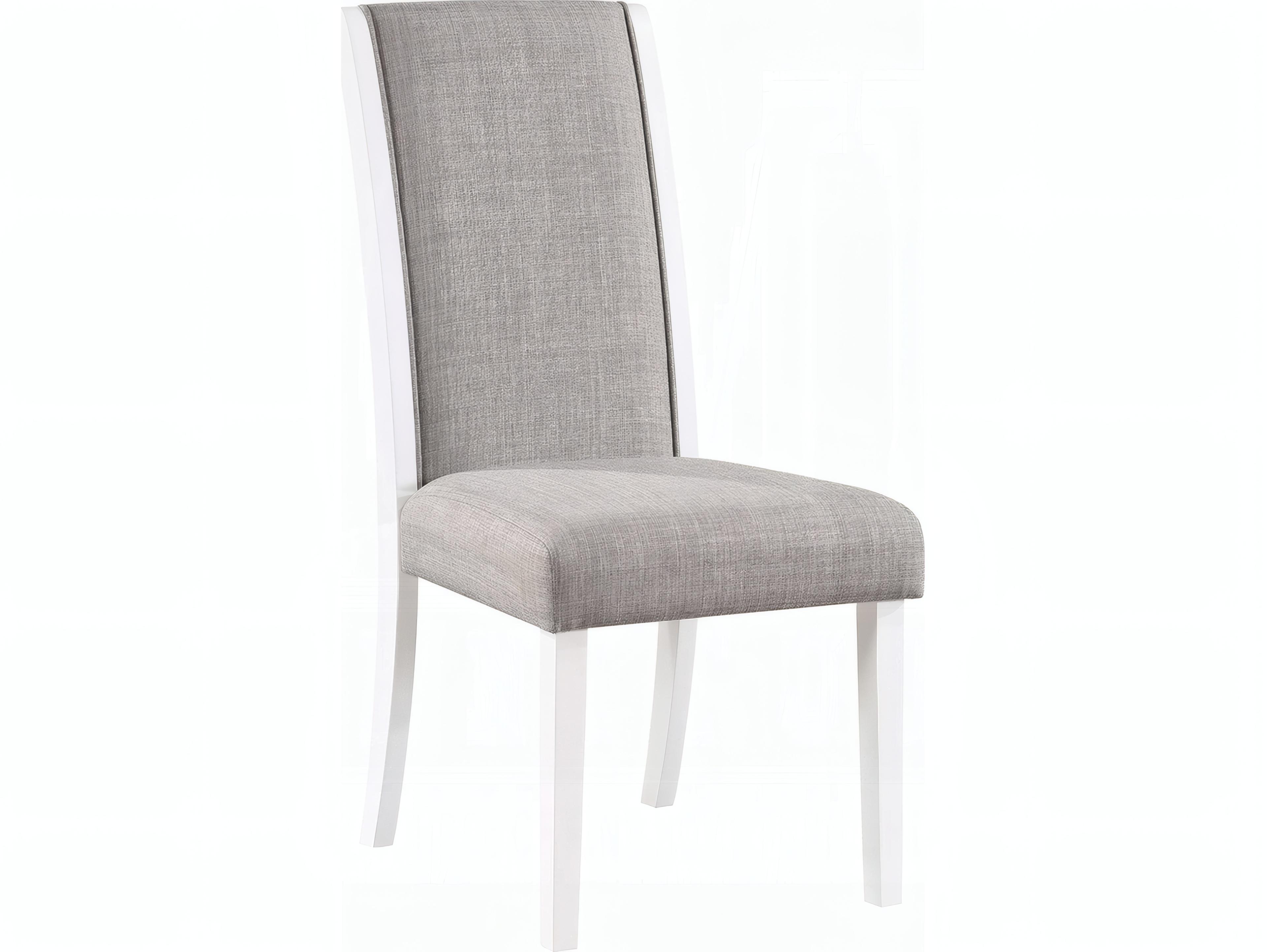 Acme Furniture Hollyn Plywood Gray Upholstered Armless Dining Chair Set of 2