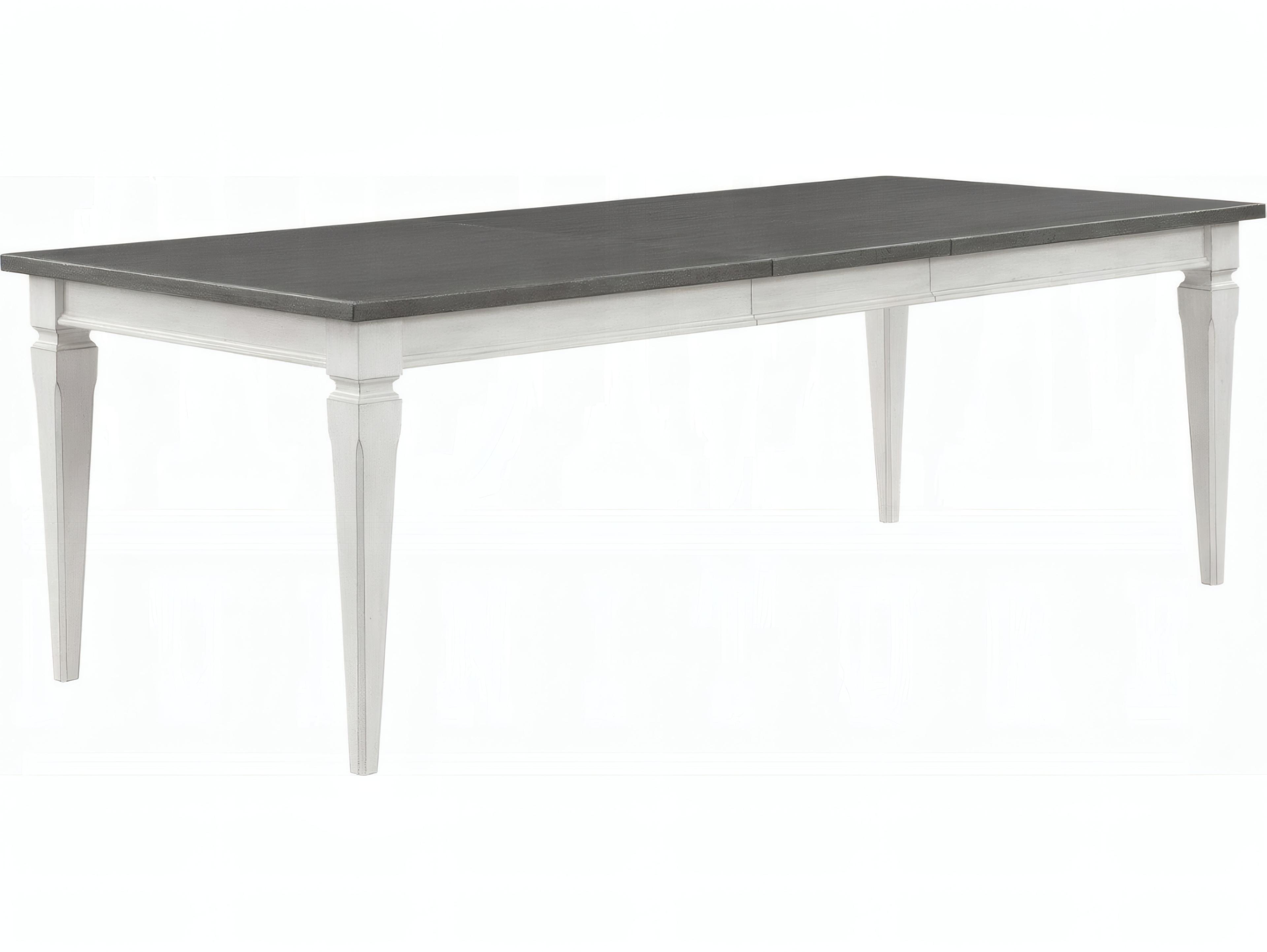 Acme Furniture Katia Rectangular Wood Gray Weathered White Dining Table