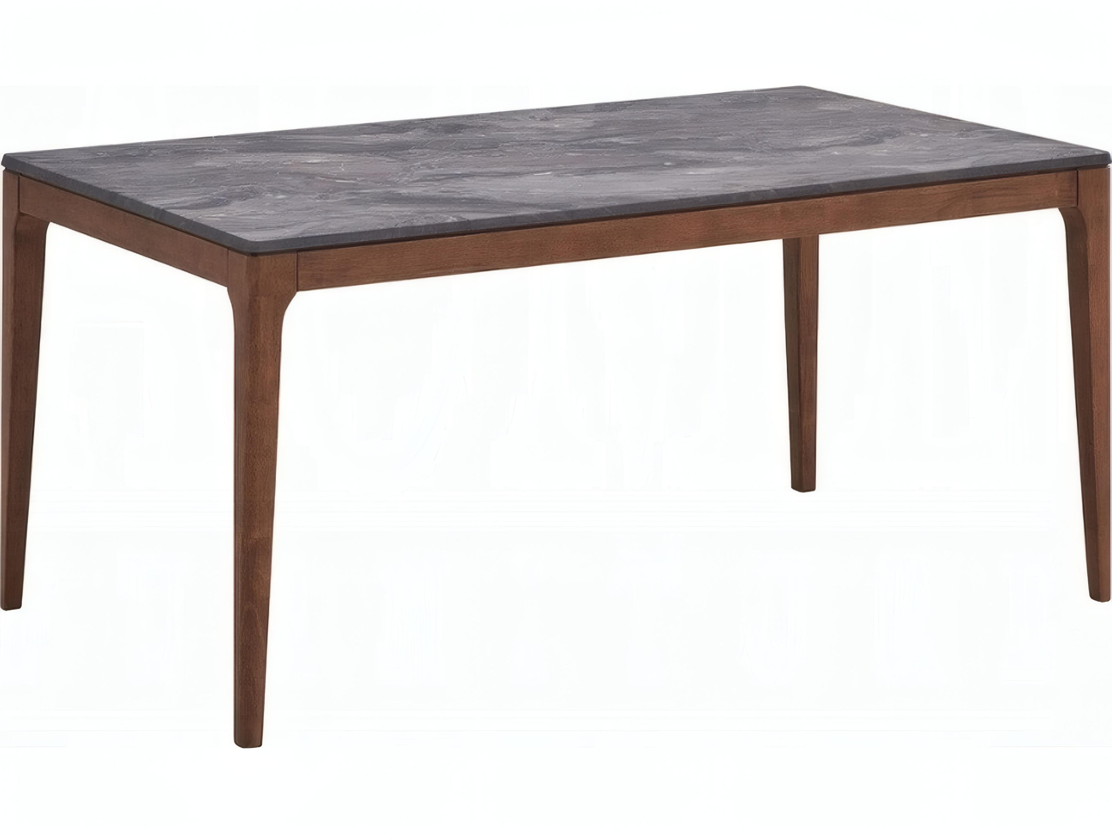 Acme Furniture Bevis Rectangular Engineered Stone Walnut Dining Table
