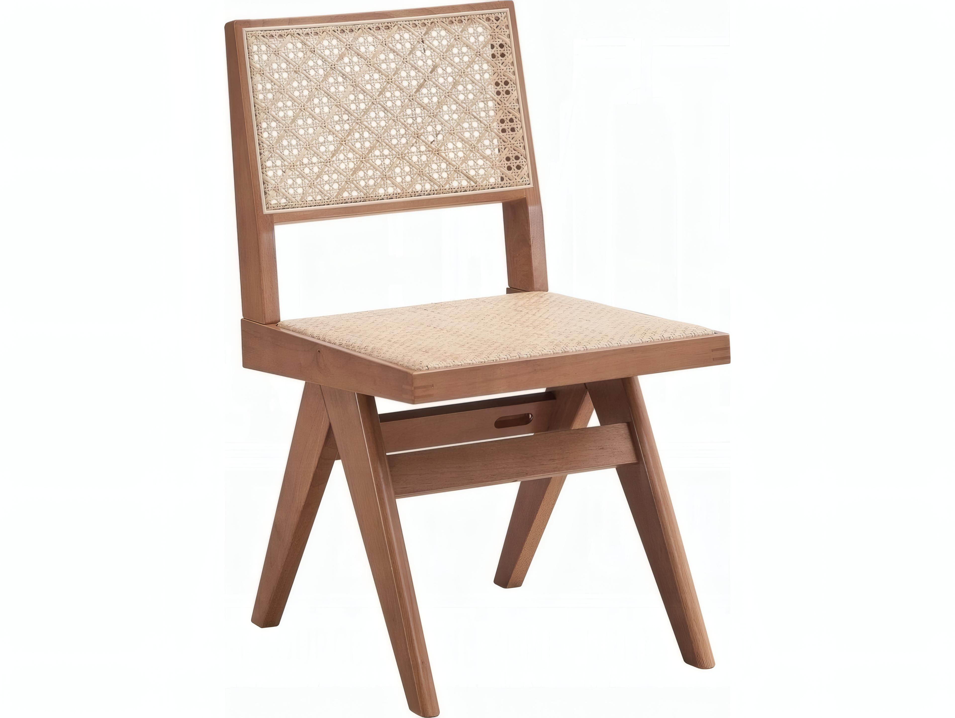 Acme Furniture Velentina Rubberwood Natural Armless Dining Chair Set of 2