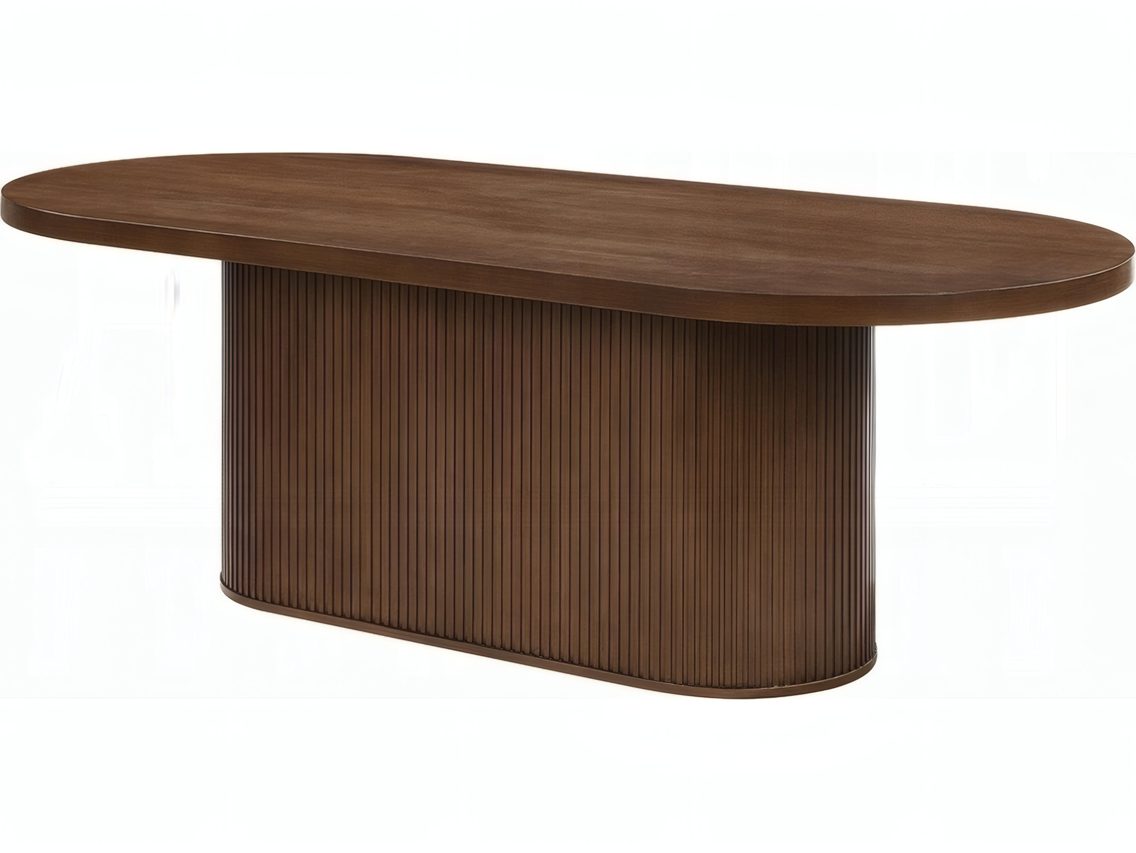 Acme Furniture Gamarya Oval Wood Dark Oak Dining Table