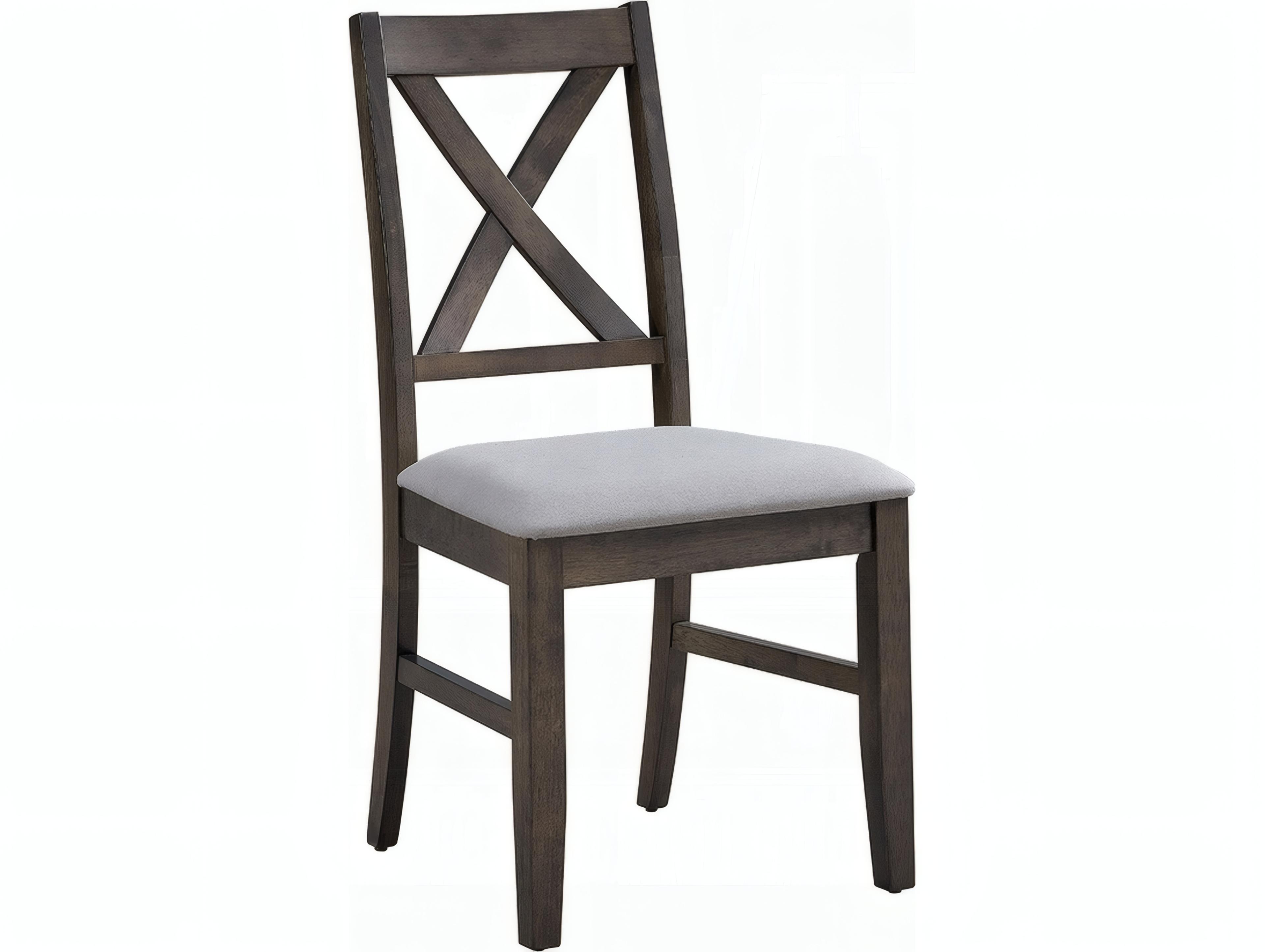 Acme Furniture Marit Plywood Gray Upholstered Armless Dining Chair Set of 2