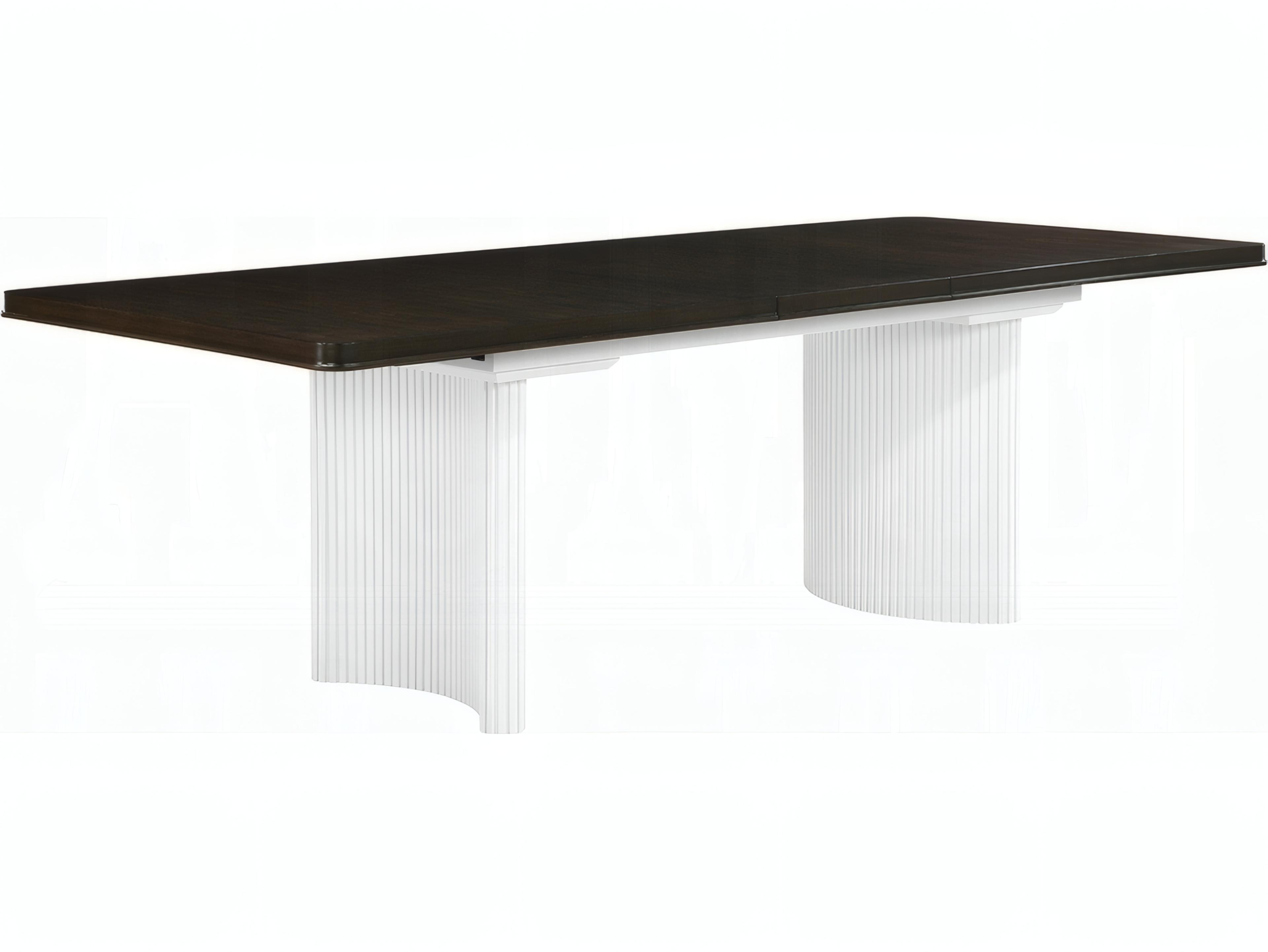 Acme Furniture Carena Rectangular Wood White Walnut Dining Table