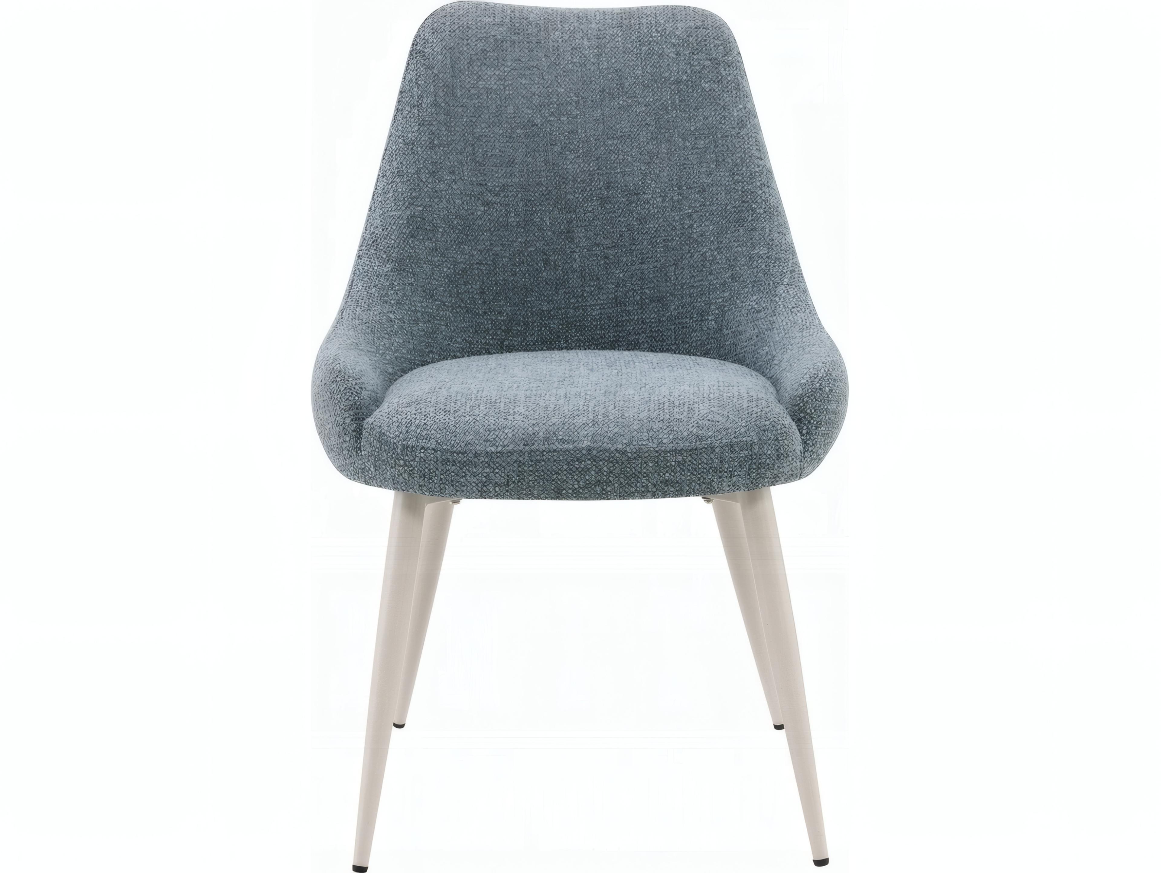 Acme Furniture Laela Blue Upholstered Armless Dining Chair Set of 2