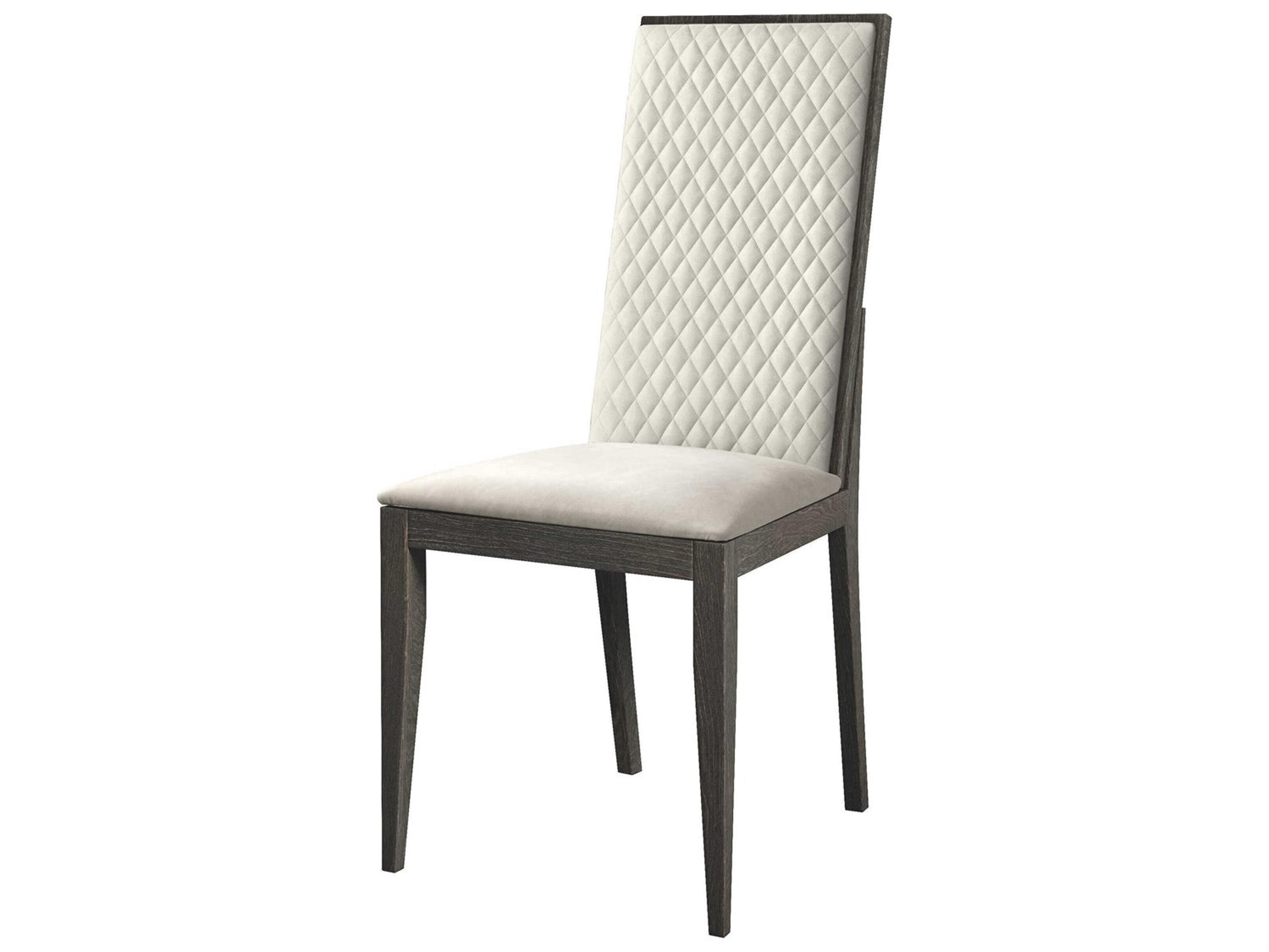 Acme Furniture Venezia Rubberwood Gray Faux Leather Armless Dining Chair Set of 2