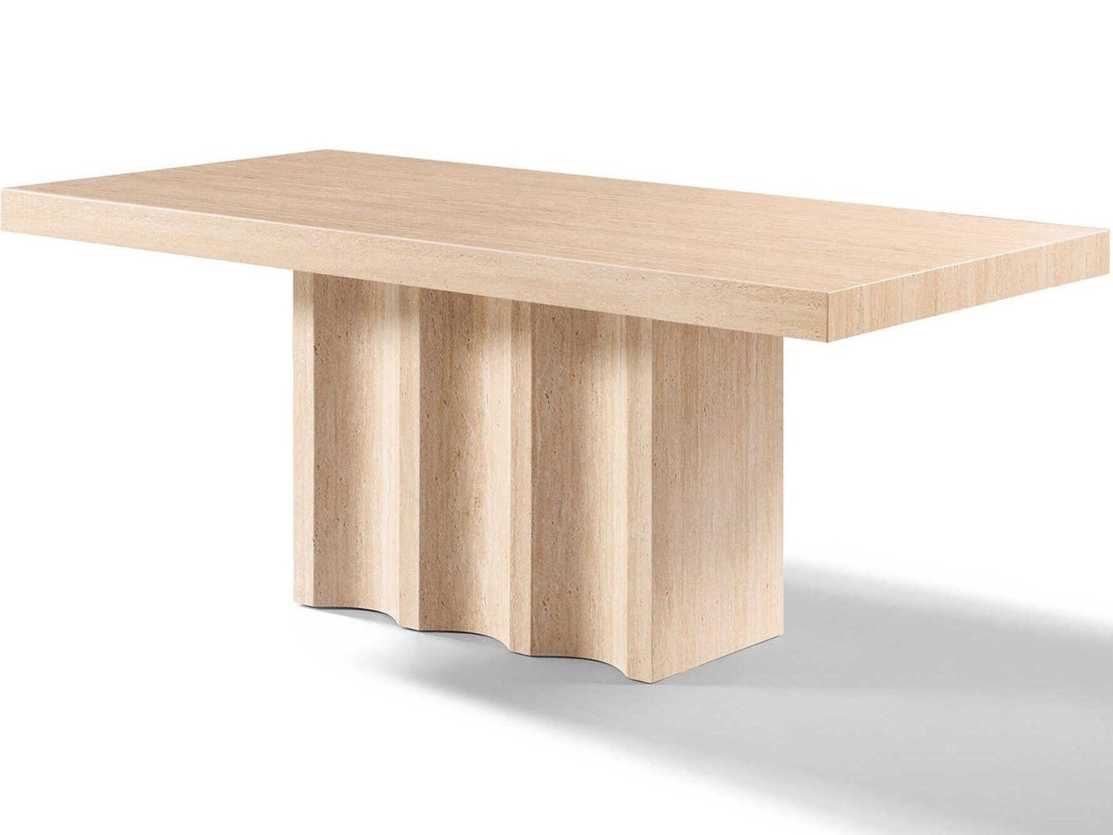 Inca Rectangular Travertine Stone Dining Table