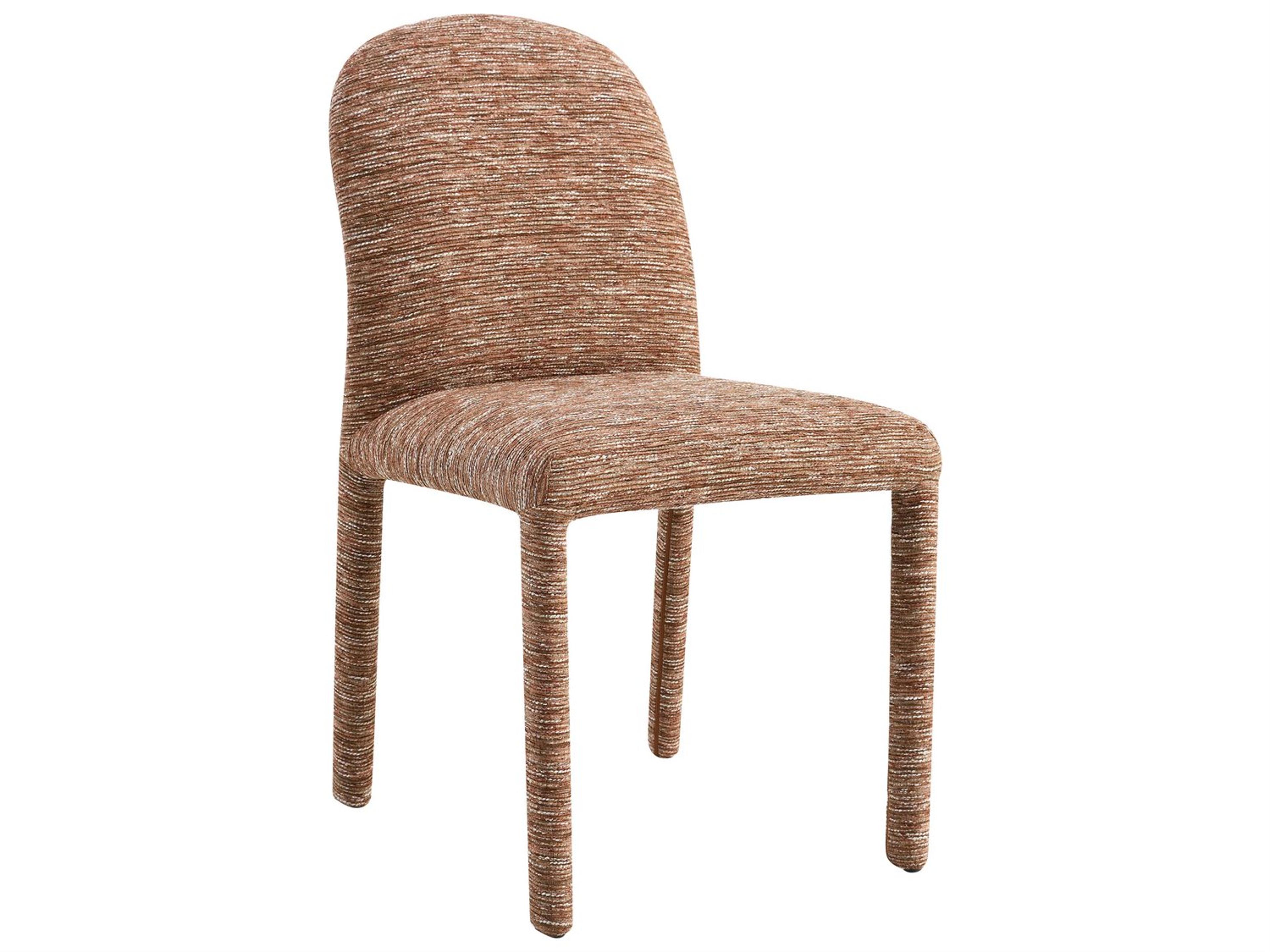 Acme Furniture Lidi Brown Upholstered Armless Dining Chair Set of 2