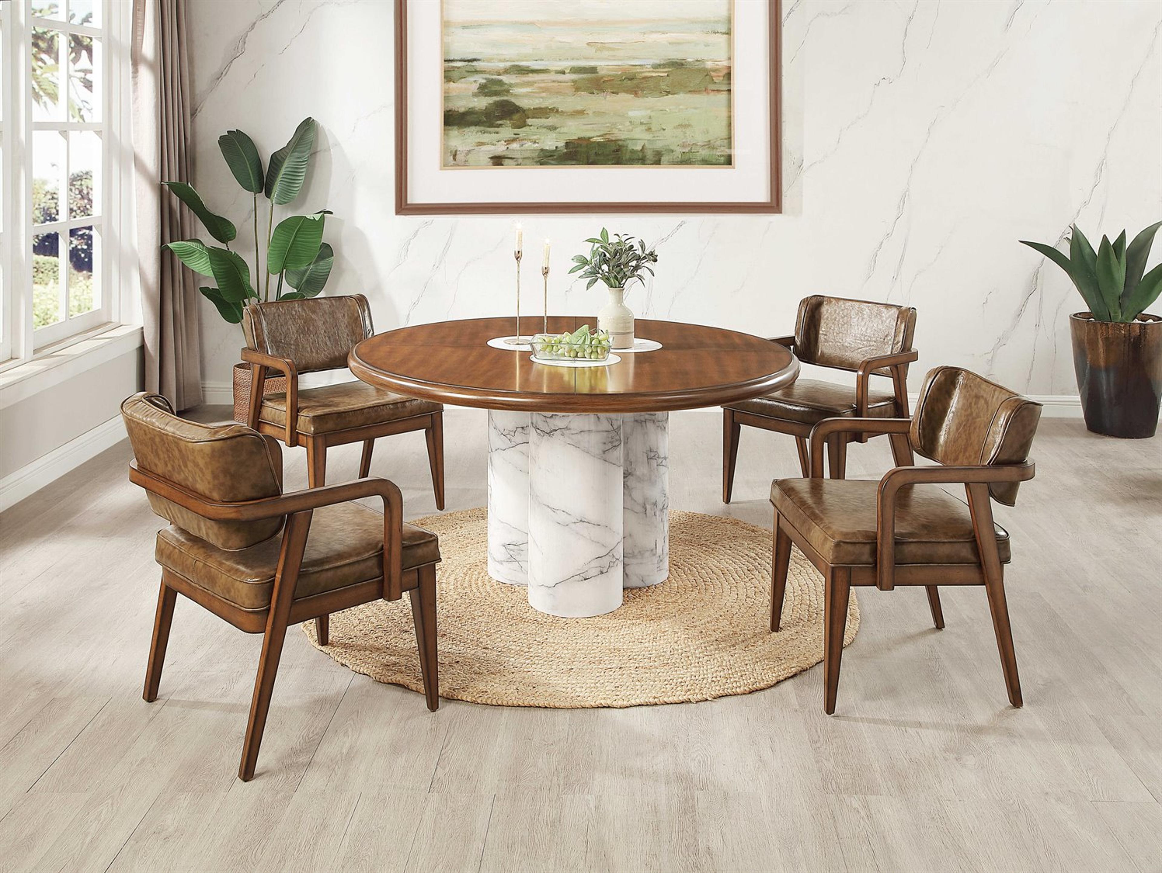 Acme Furniture Harvey Rubberwood Dining Room Set
