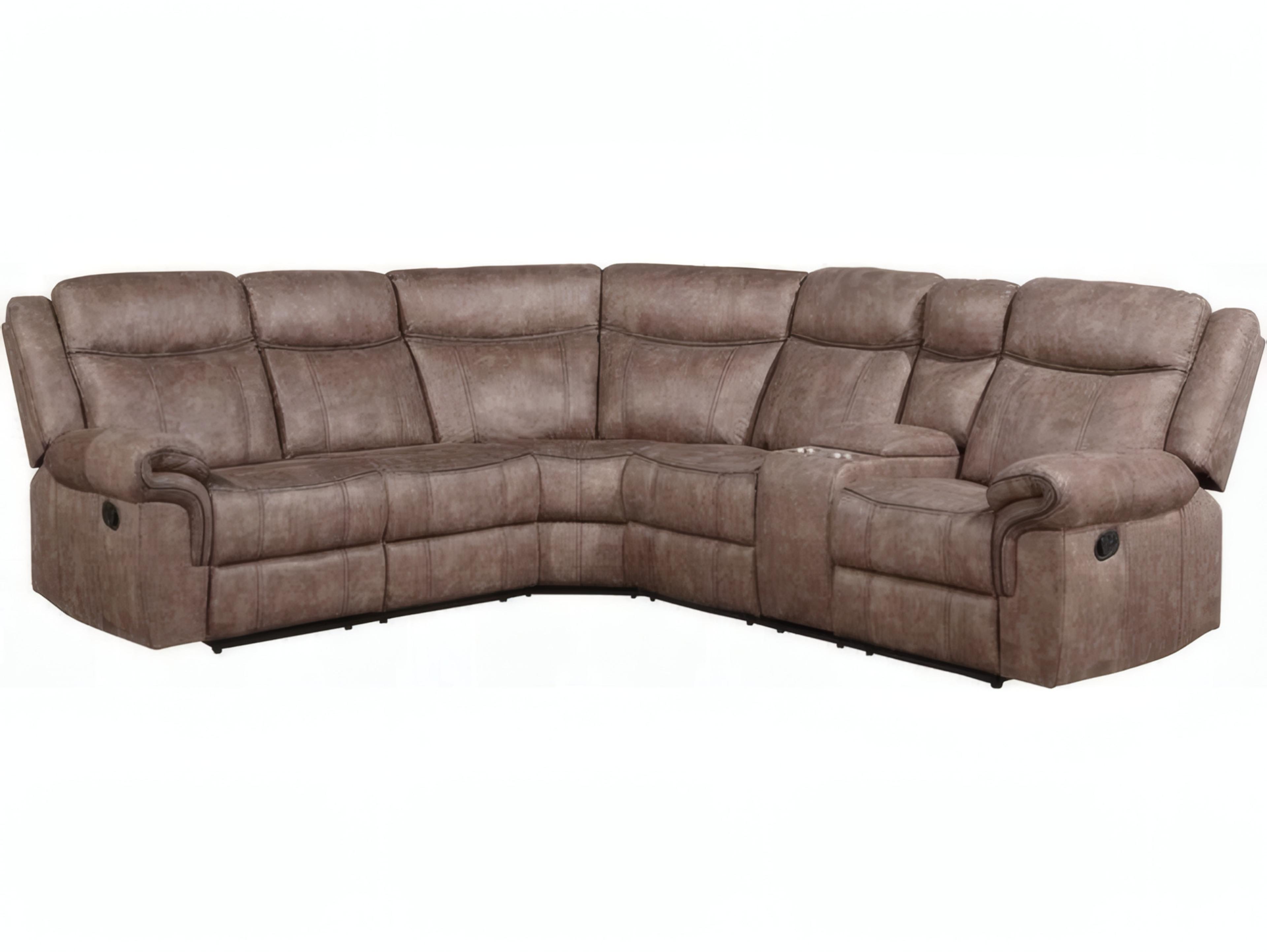 Acme Furniture Dollum Brown Upholstered Sectional Sofa