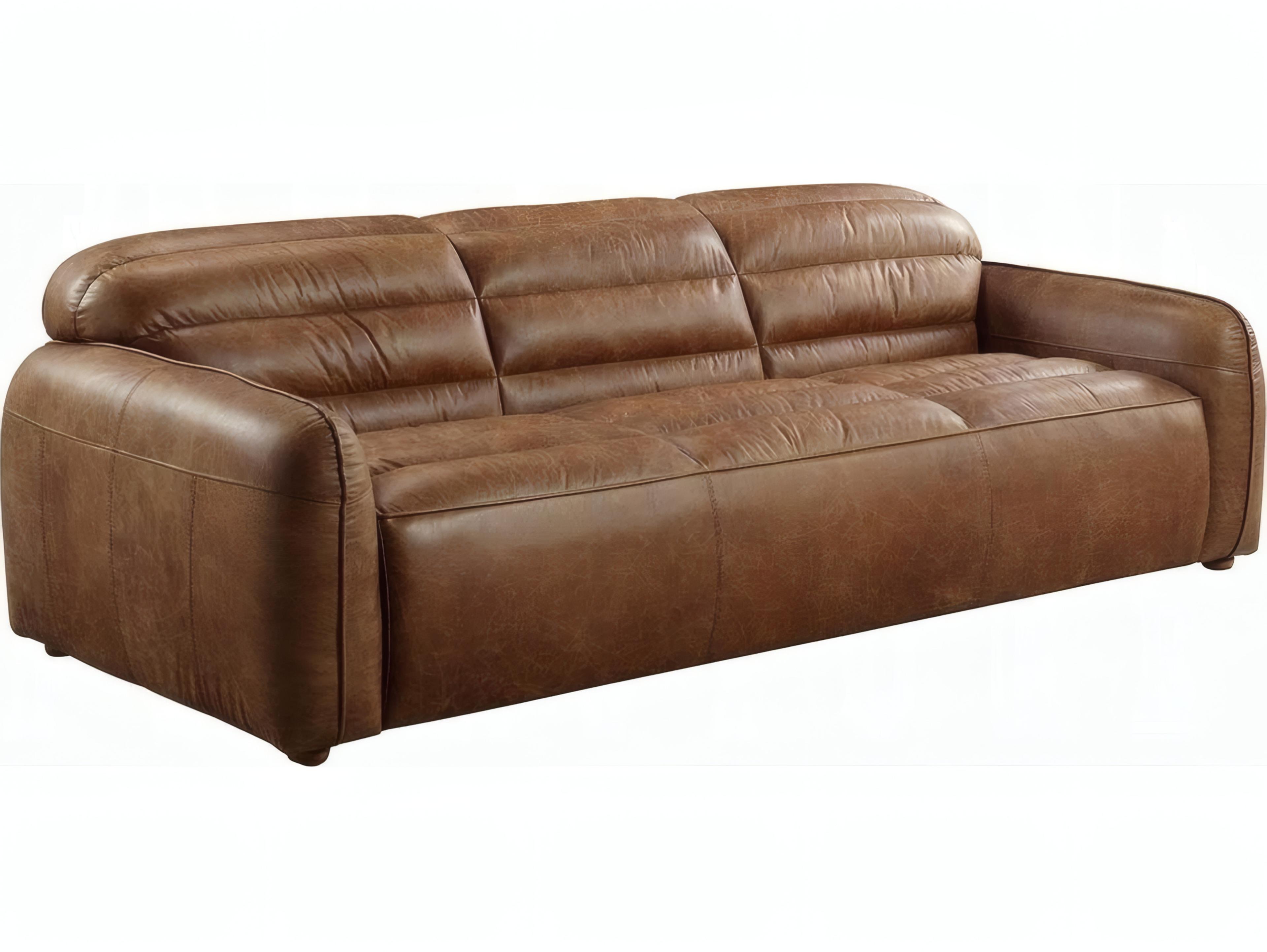 Acme Furniture Cocoa Brown Leather Sofa