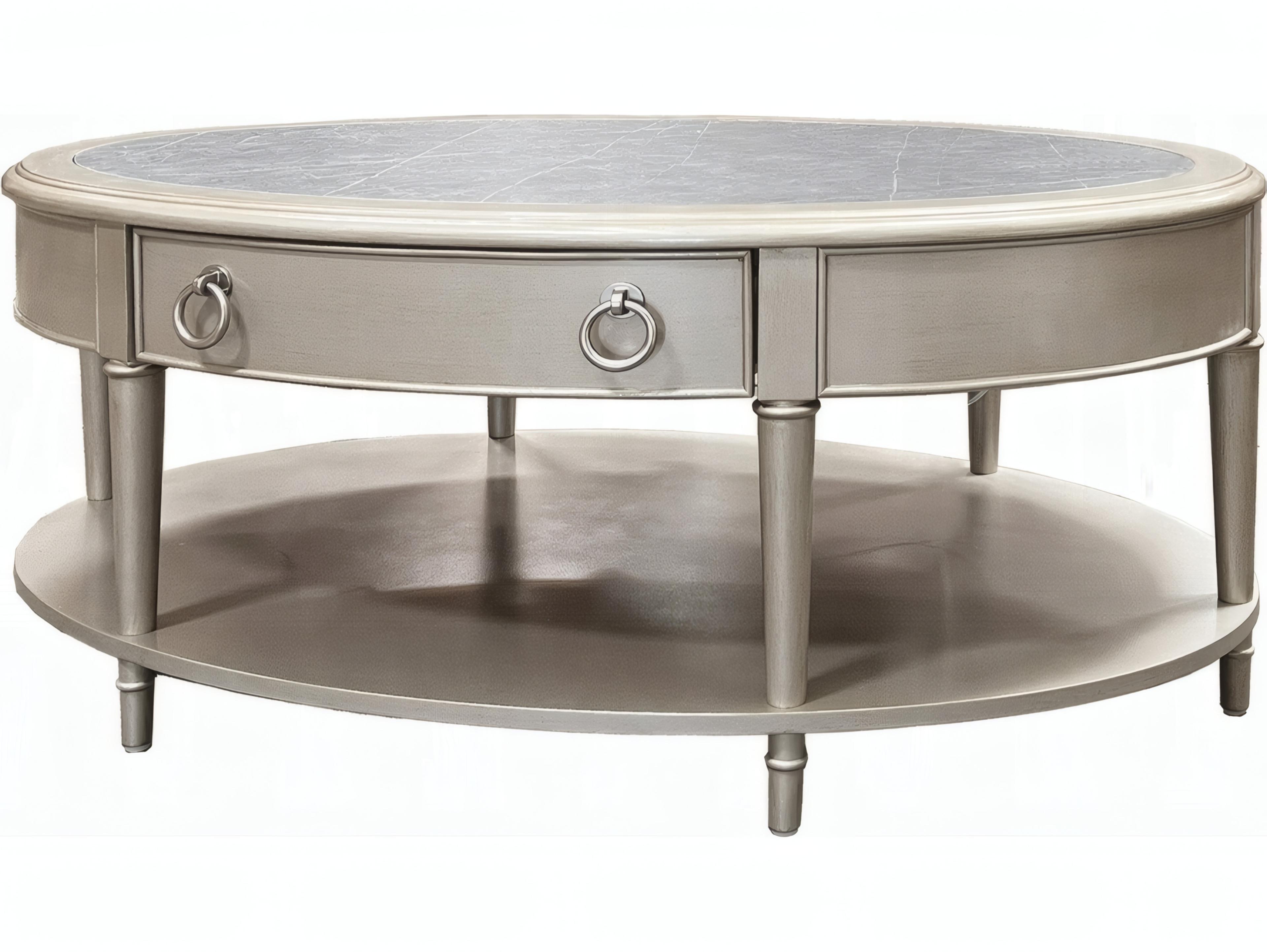 Acme Furniture Kasa Oval Sintered Stone Champagne Coffee Table