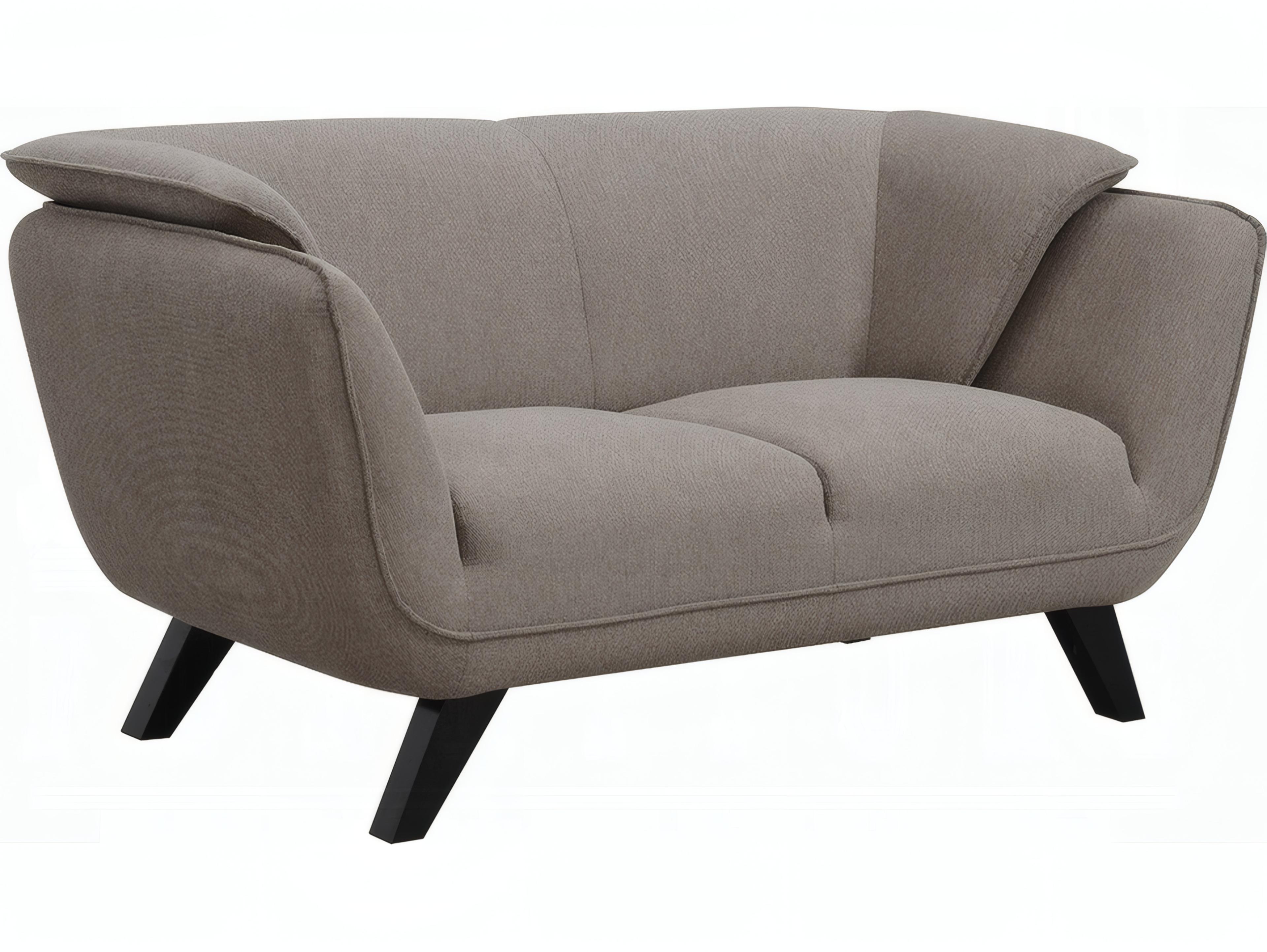 Acme Furniture Nayeli Brown Linen Gray Upholstered Loveseat