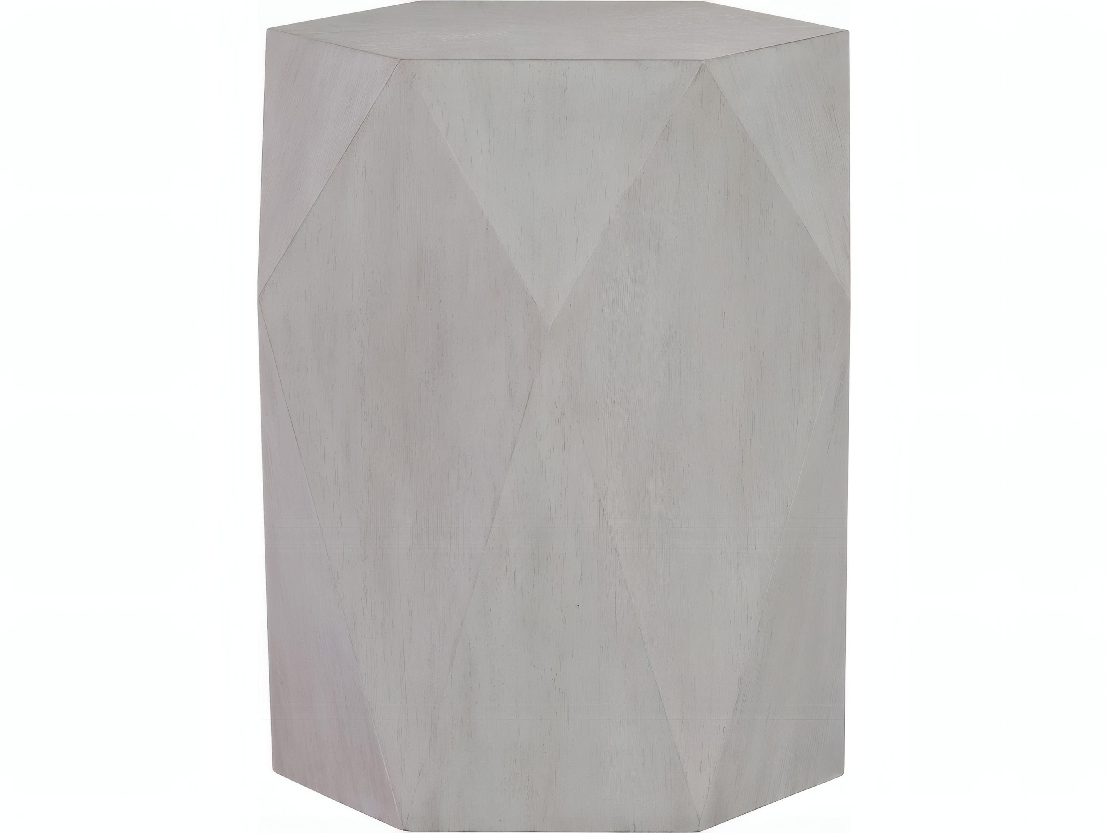 Acme Furniture Hanniel Hexagon Wood Antique White End Table