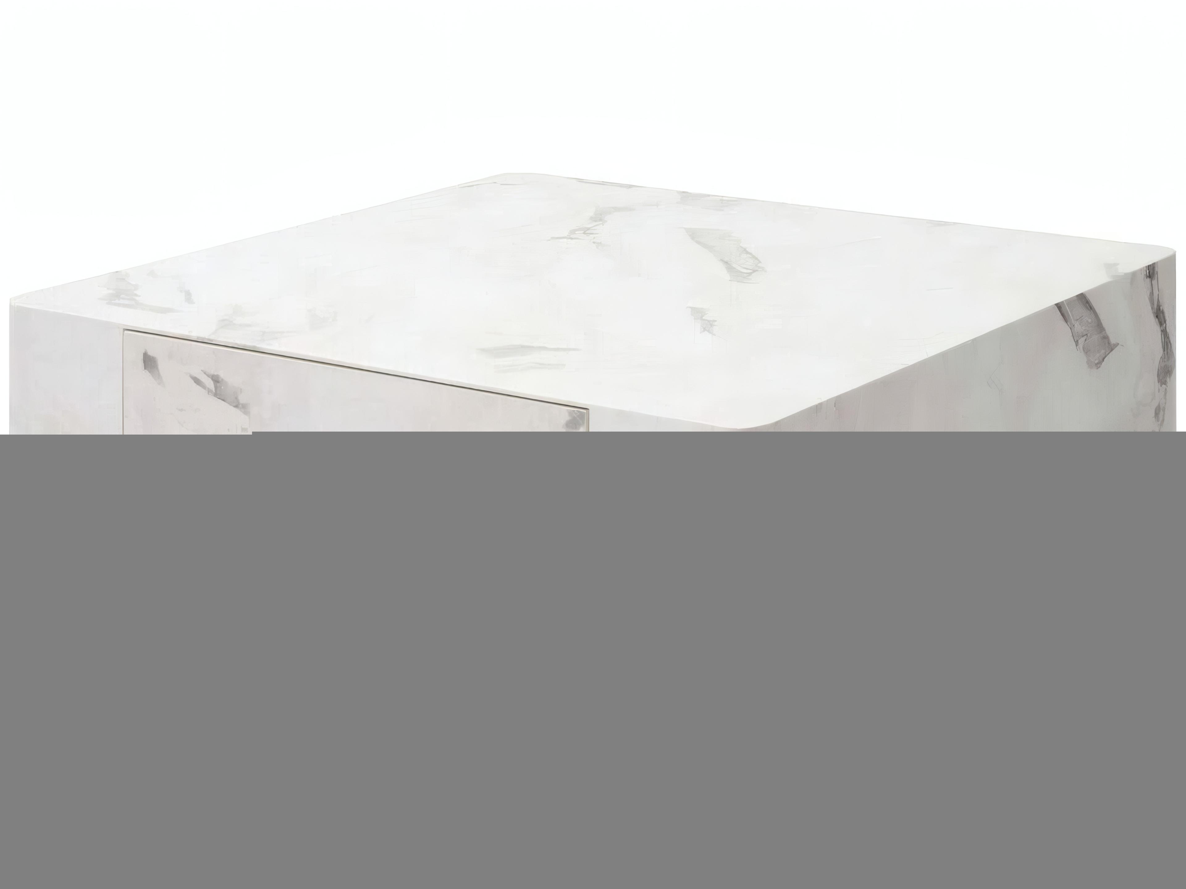 Acme Furniture Fritzy Square Faux Stone Engineered Coffee Table