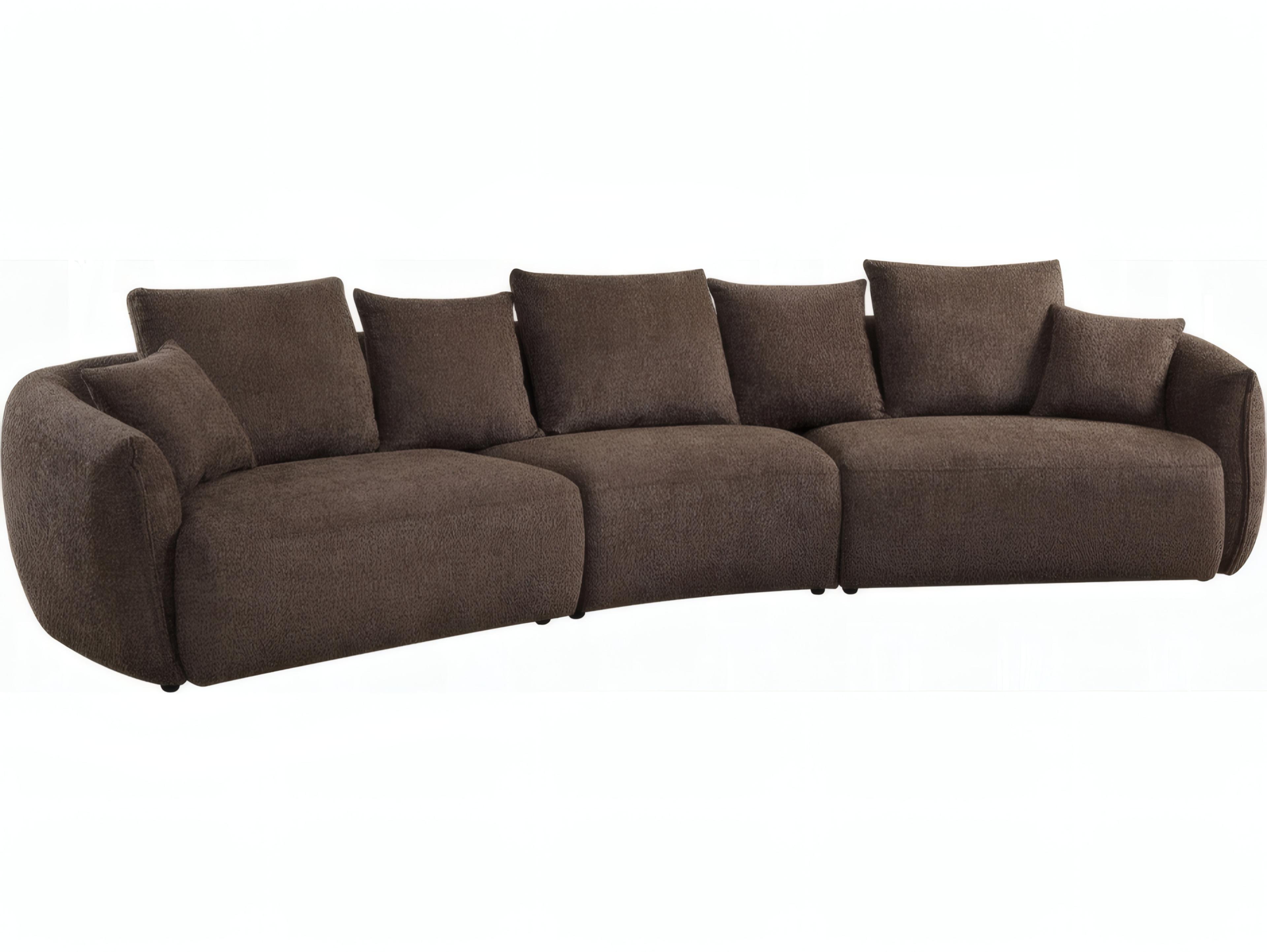 Acme Furniture Bash Macca Anthology Boucle Brown Upholstered Sofa