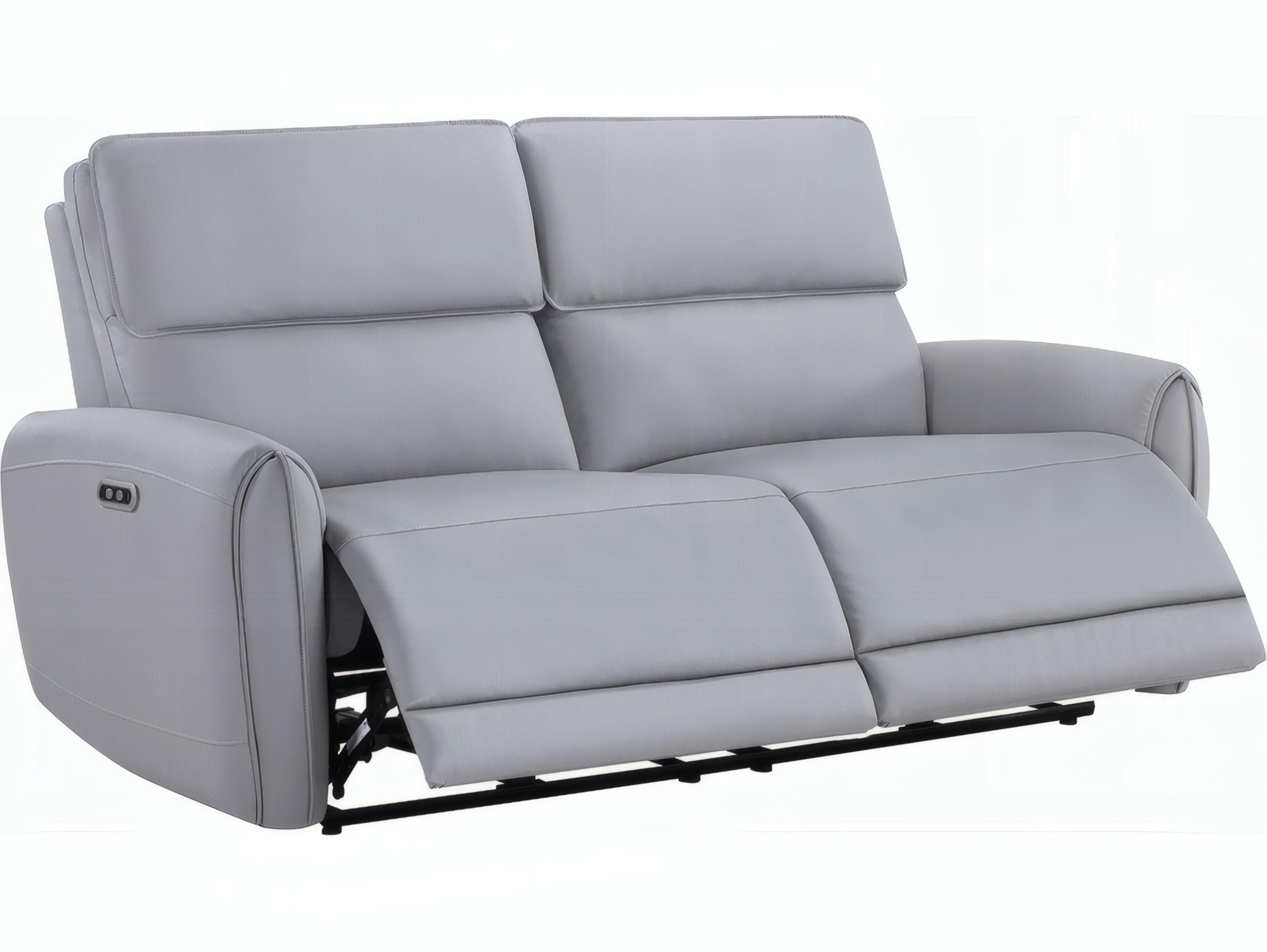 Acme Furniture Jeromie Gray Synthetic Leather Faux Sofa