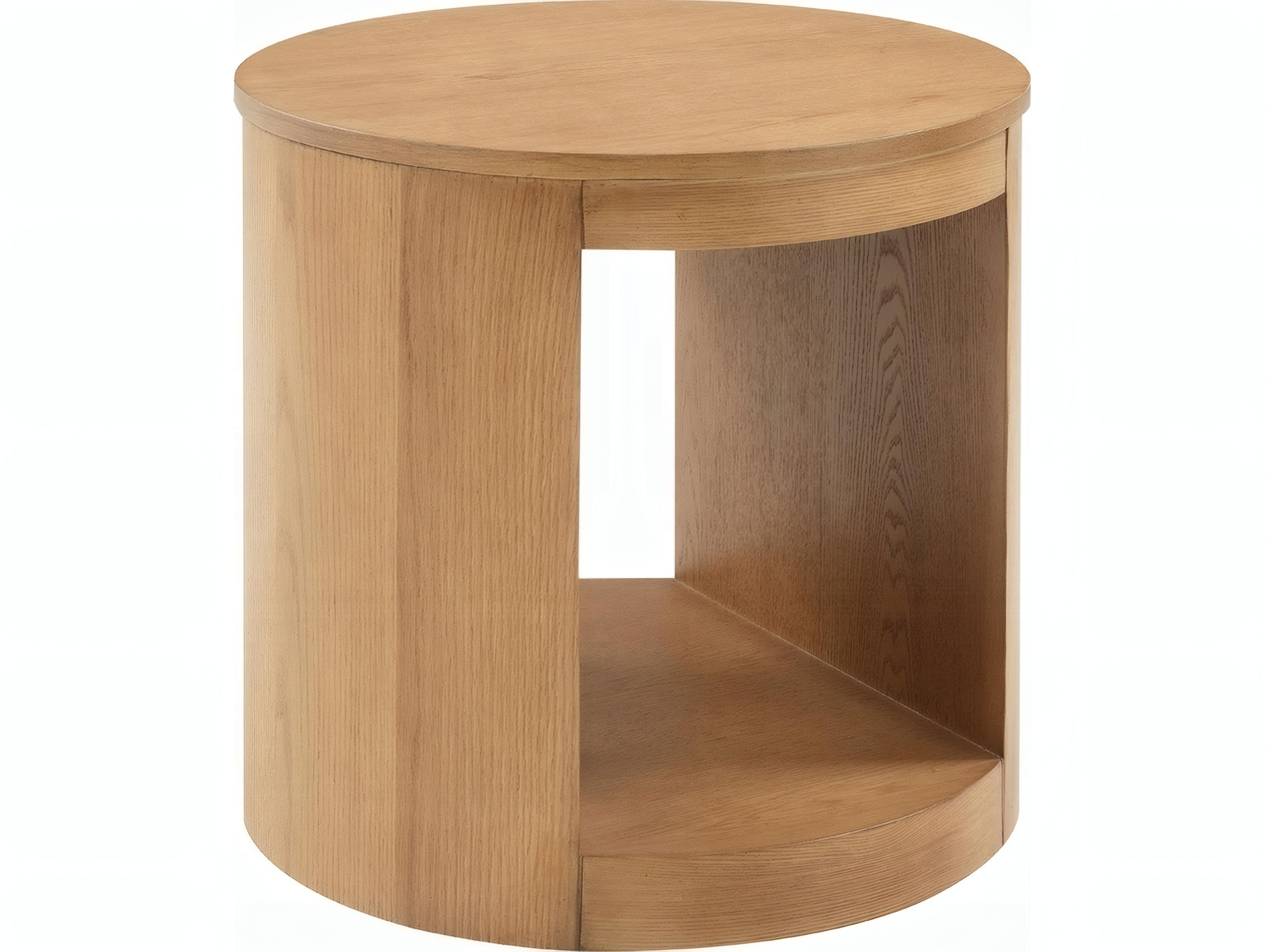 Acme Furniture Zoey Round Wood Oak End Table