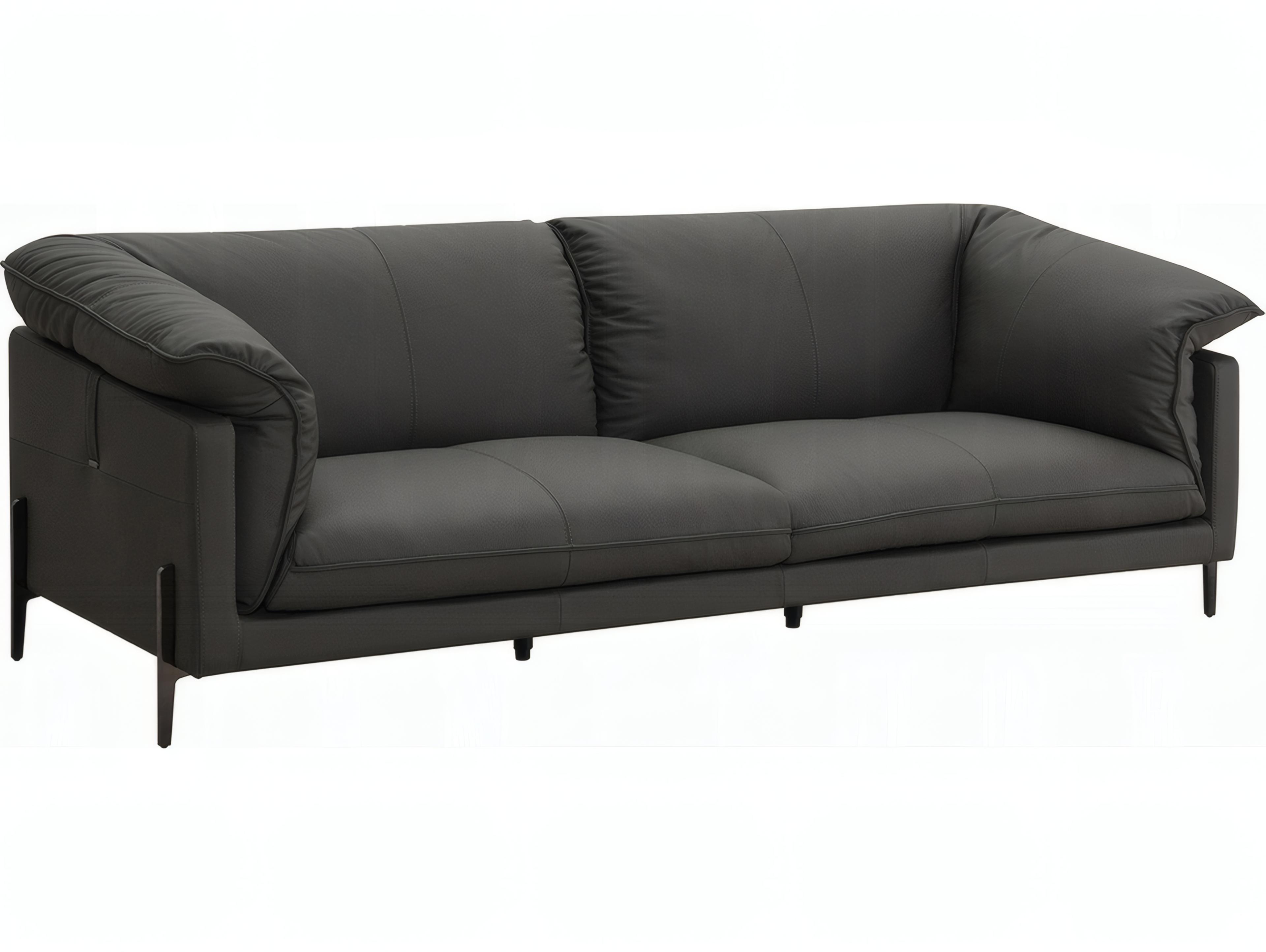 Acme Furniture Tadi Black Leather Loveseat