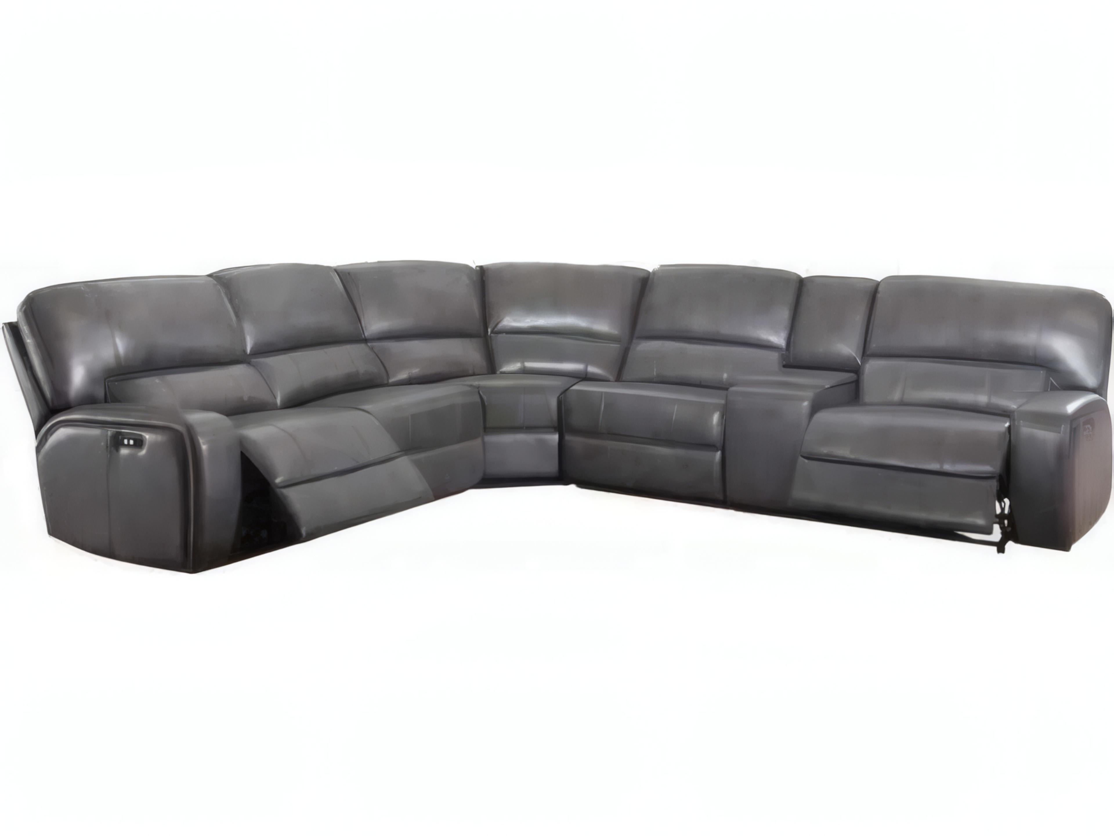 Acme Furniture Saul Faux Leather Sectional Sofa