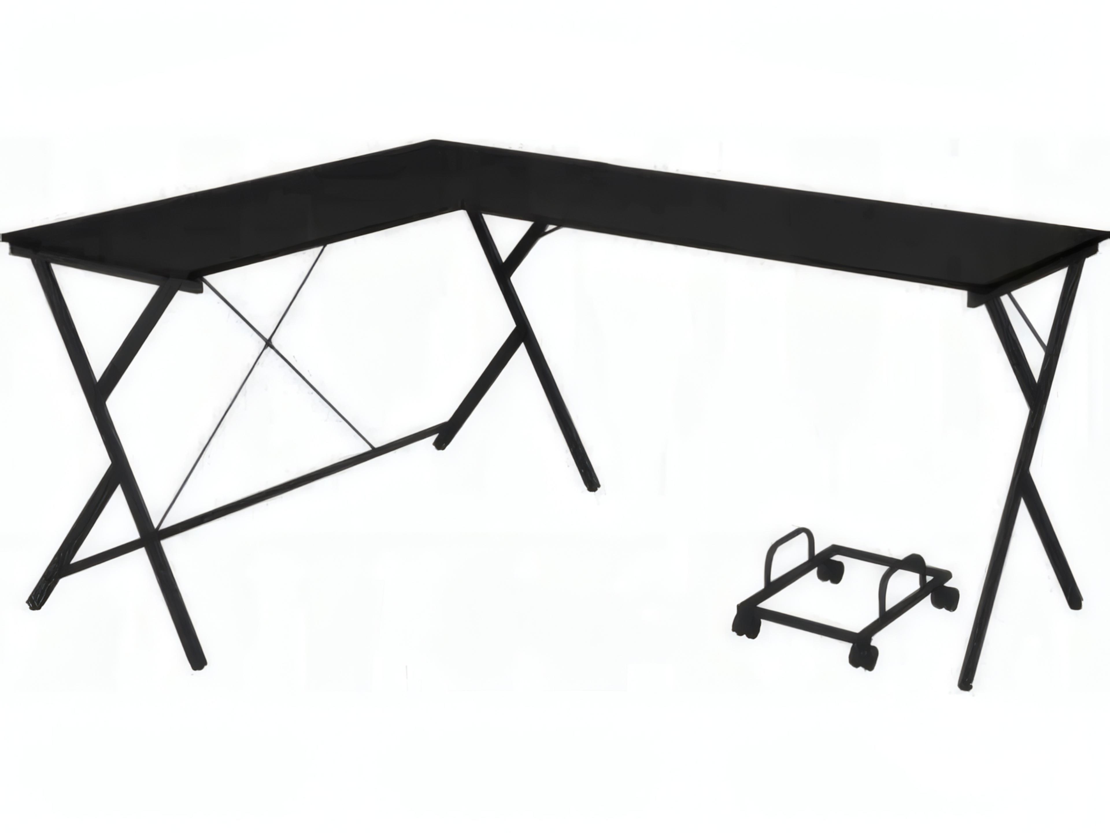 Acme Furniture Demas Black L-Shaped Desk