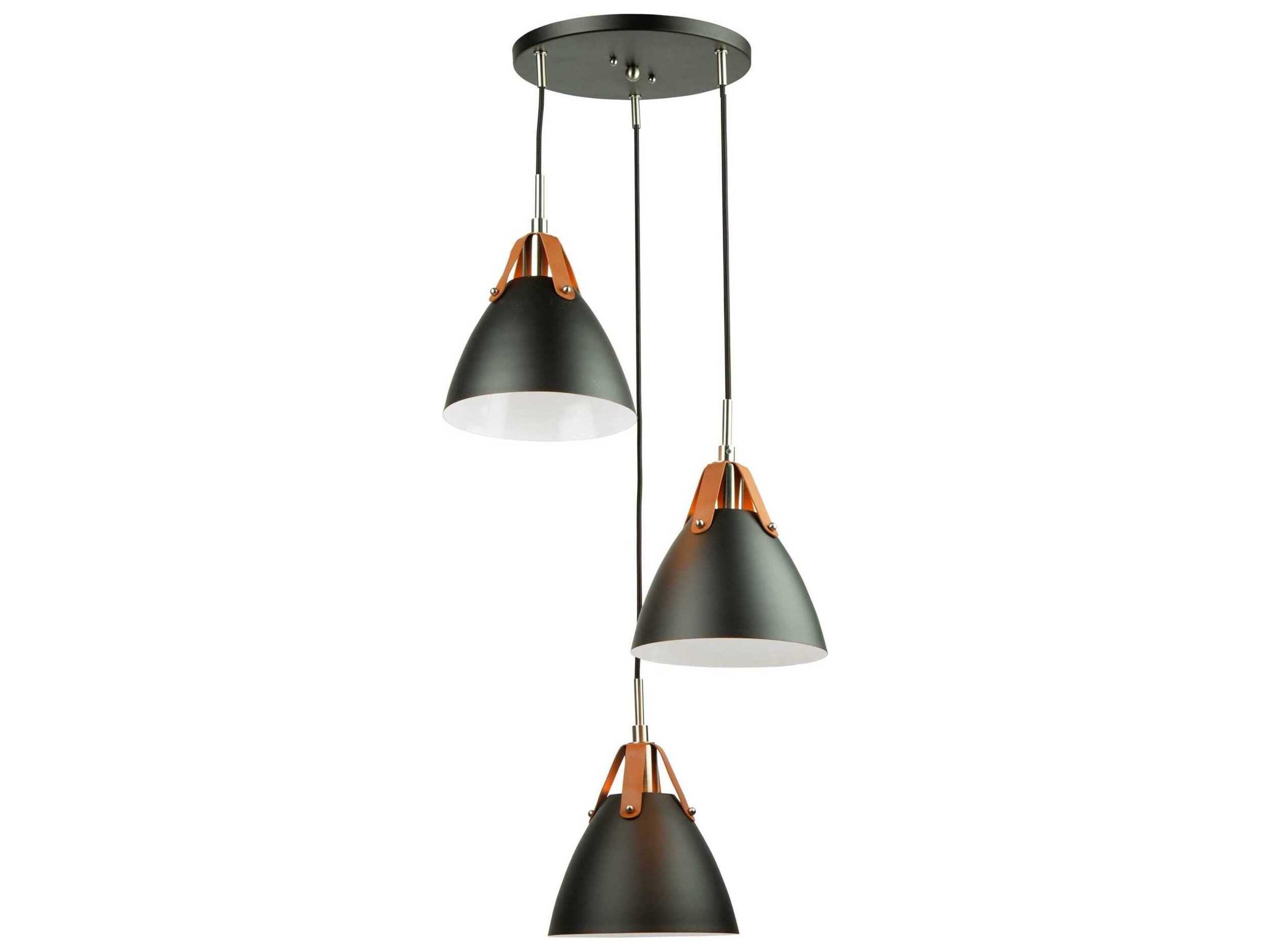 Artcraft Tote 3-Light Black Pendant