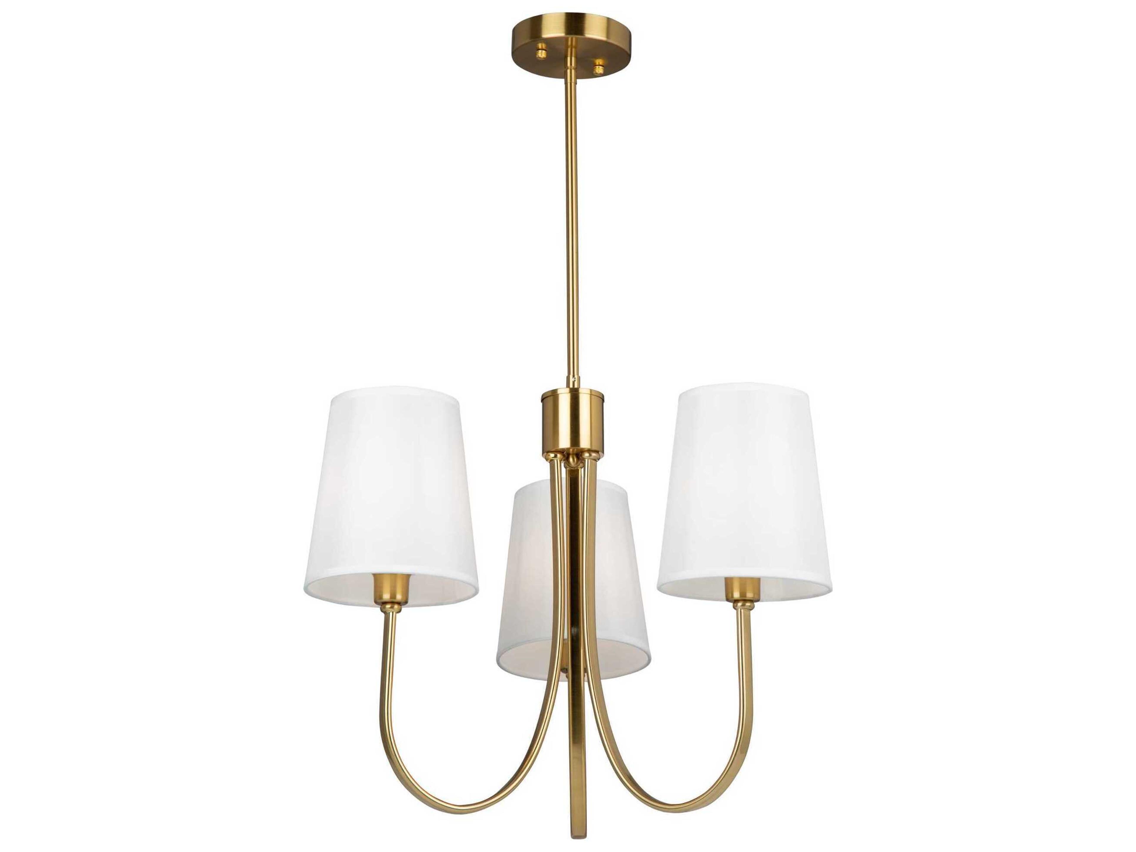 Artcraft Rhythm 3-Light Brushed Gold Empire Chandelier