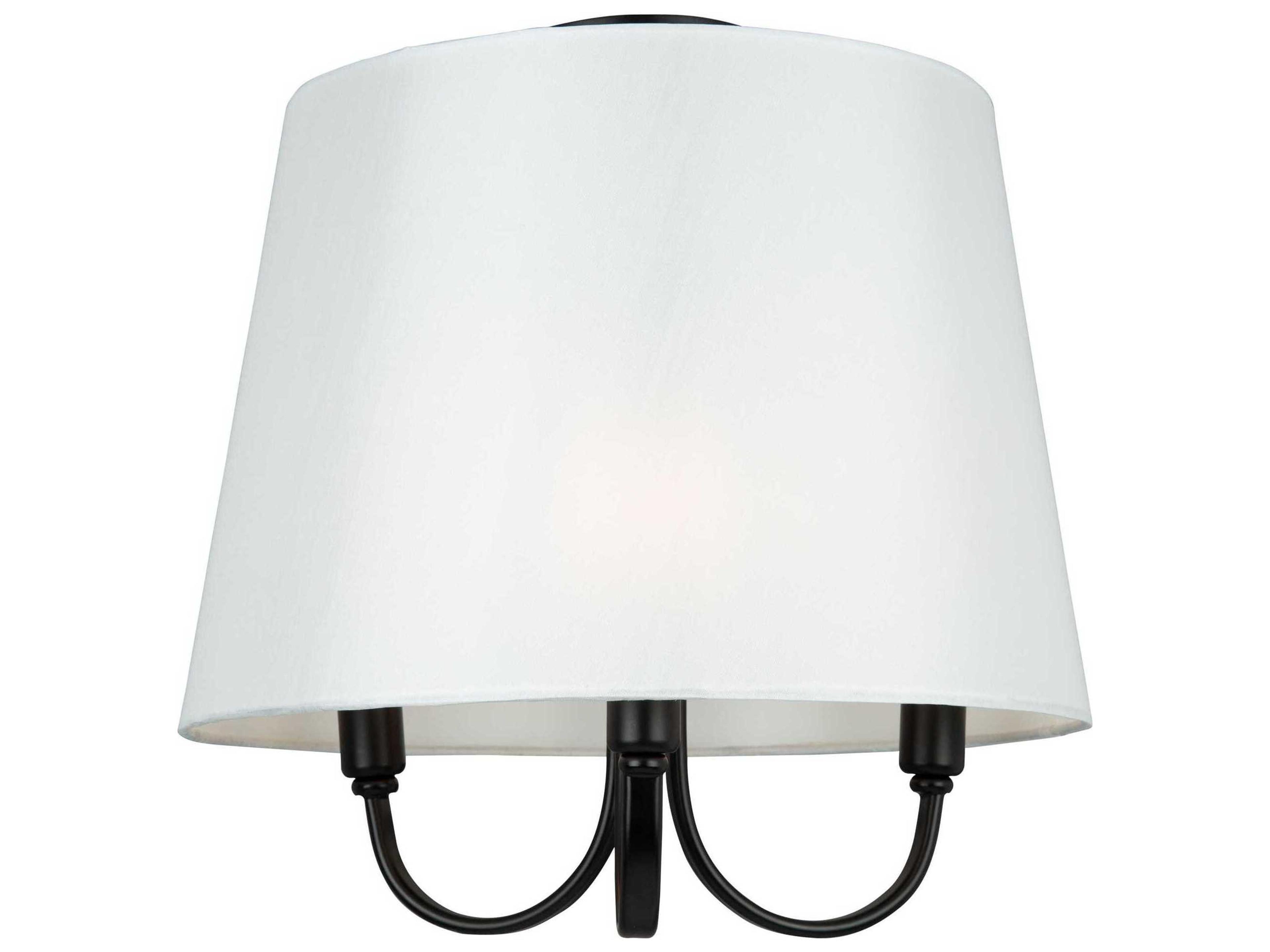 Artcraft Rhythm 3-Light Black Empire Semi Flush Mount