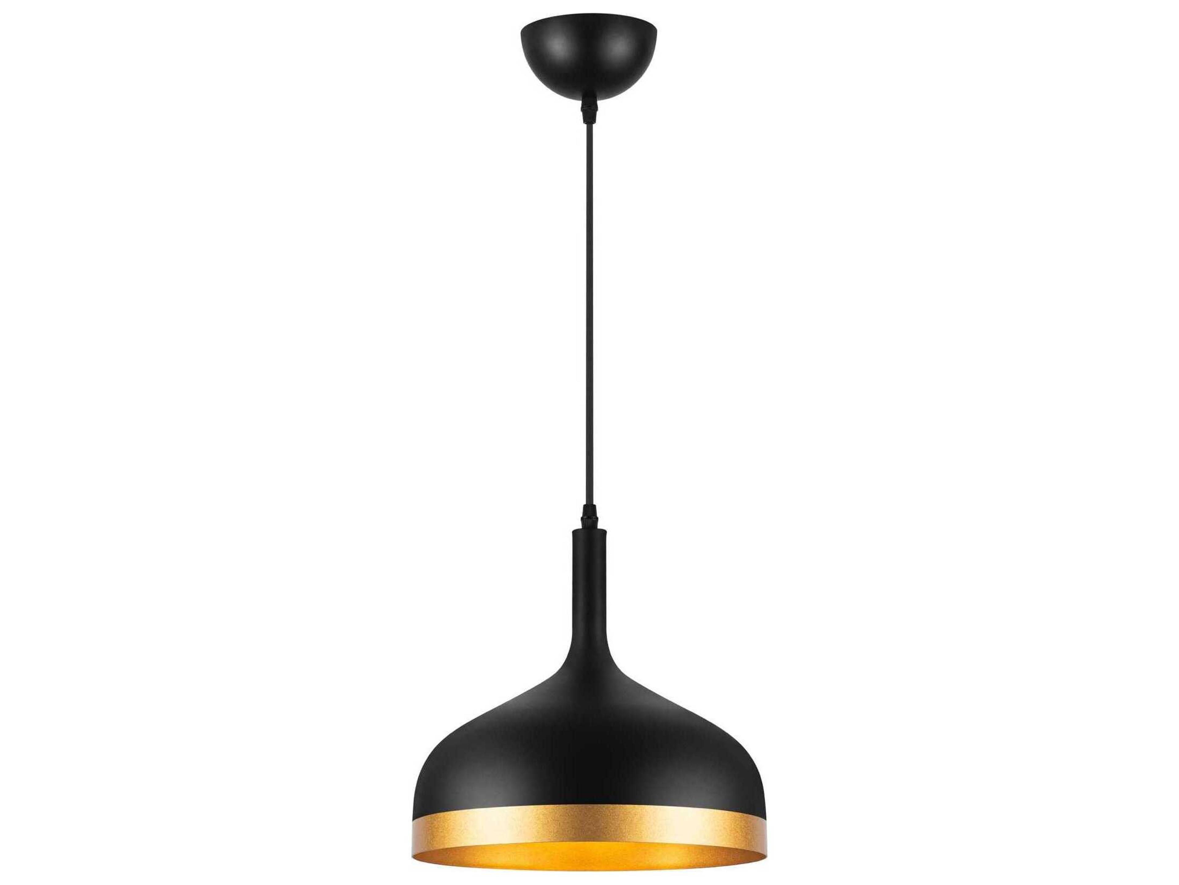 Dash 1-Light Black Gold Mini Pendant