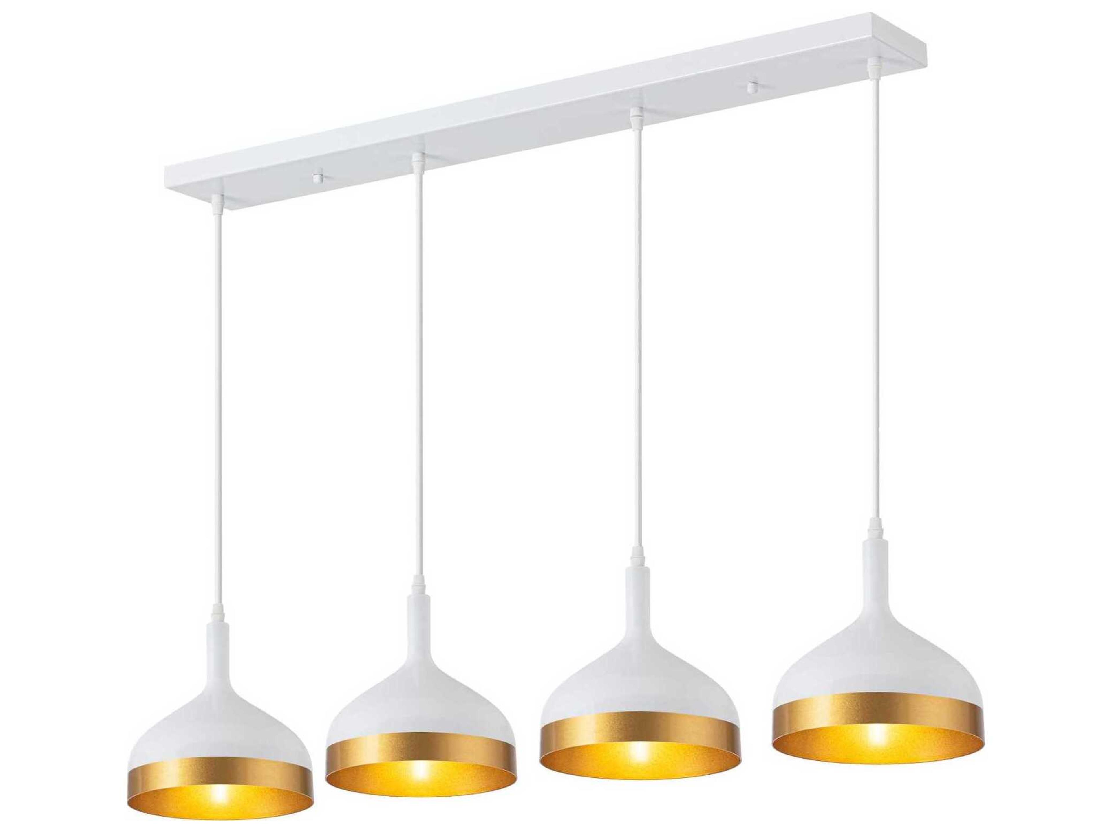 Artcraft Dash 4-Light White Gold Linear Island Pendant