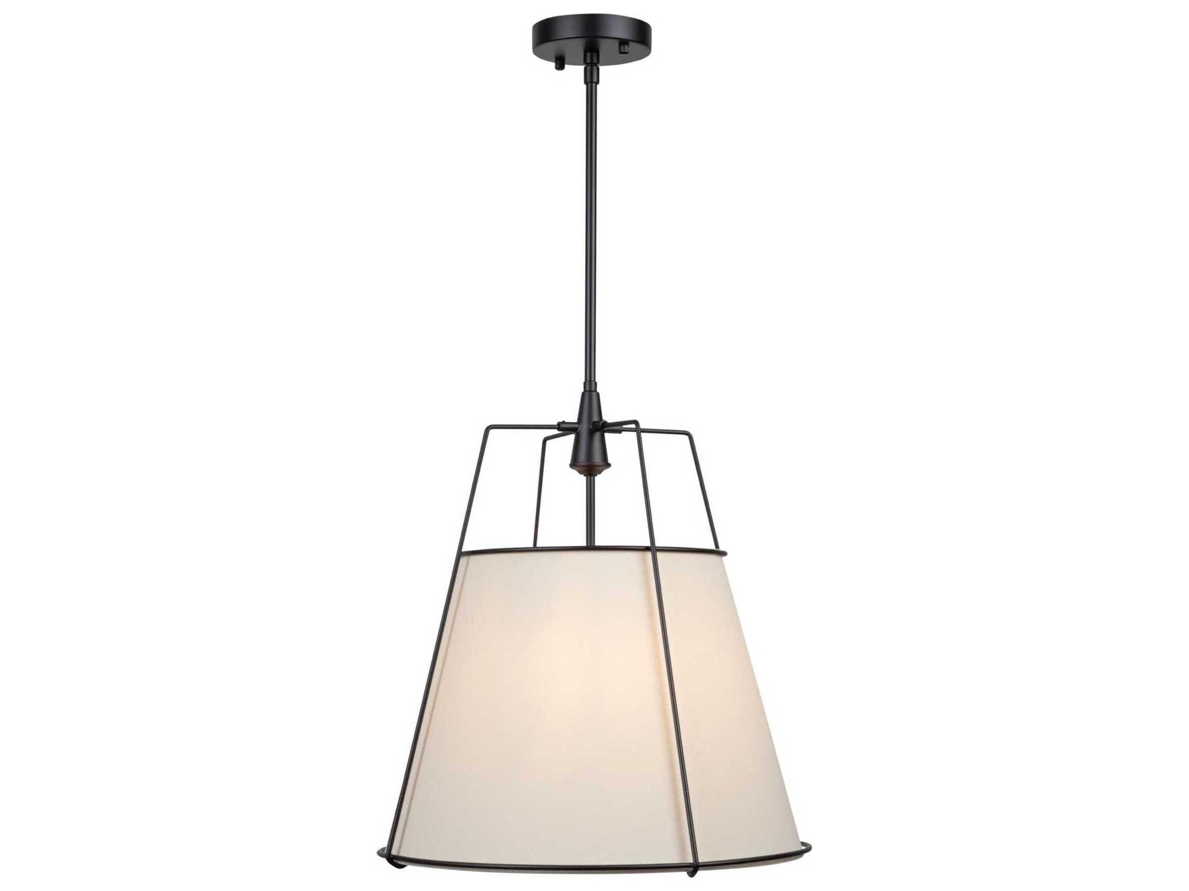 Pullman 3-Light Black Drum Pendant