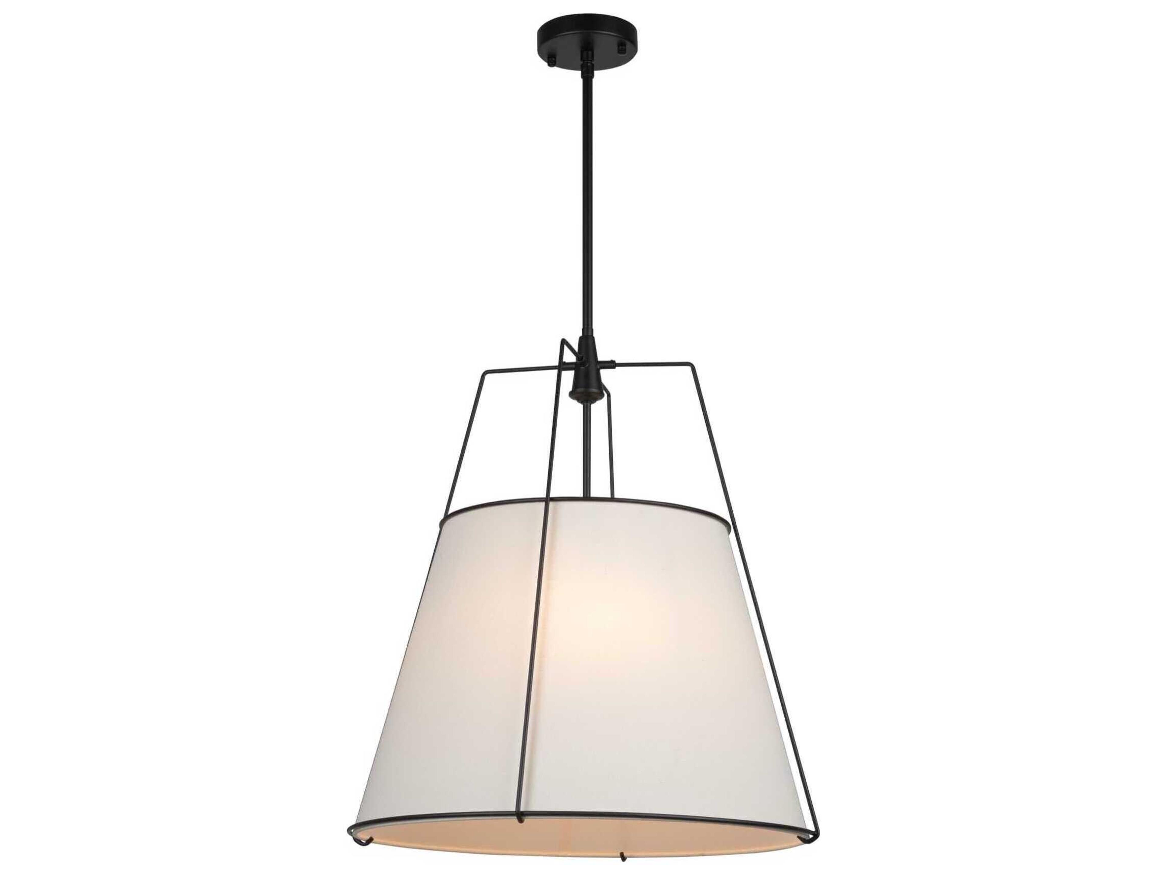 Pullman 4-Light Black Drum Pendant
