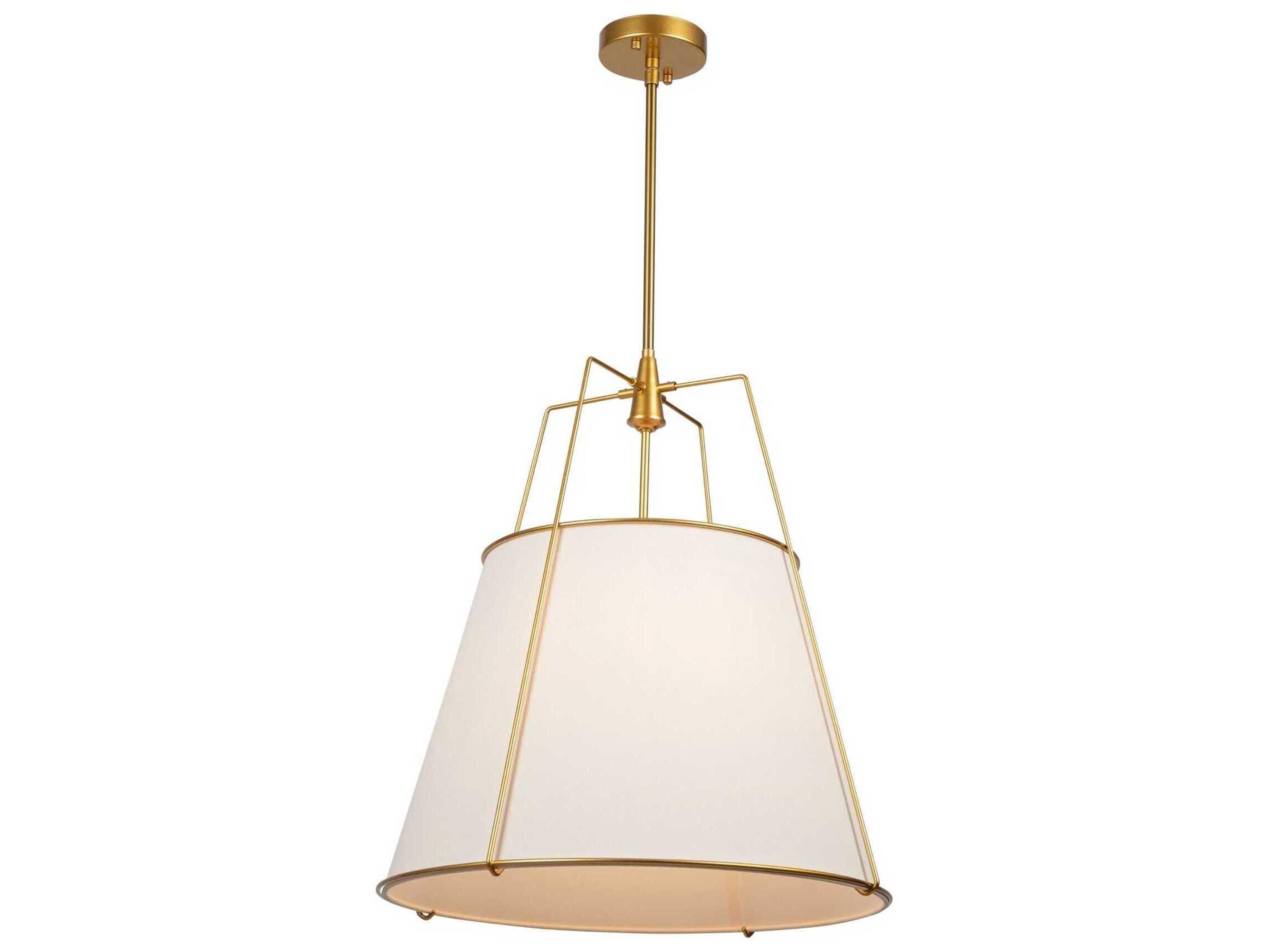 Artcraft Pullman 4-Light Brass Drum Pendant