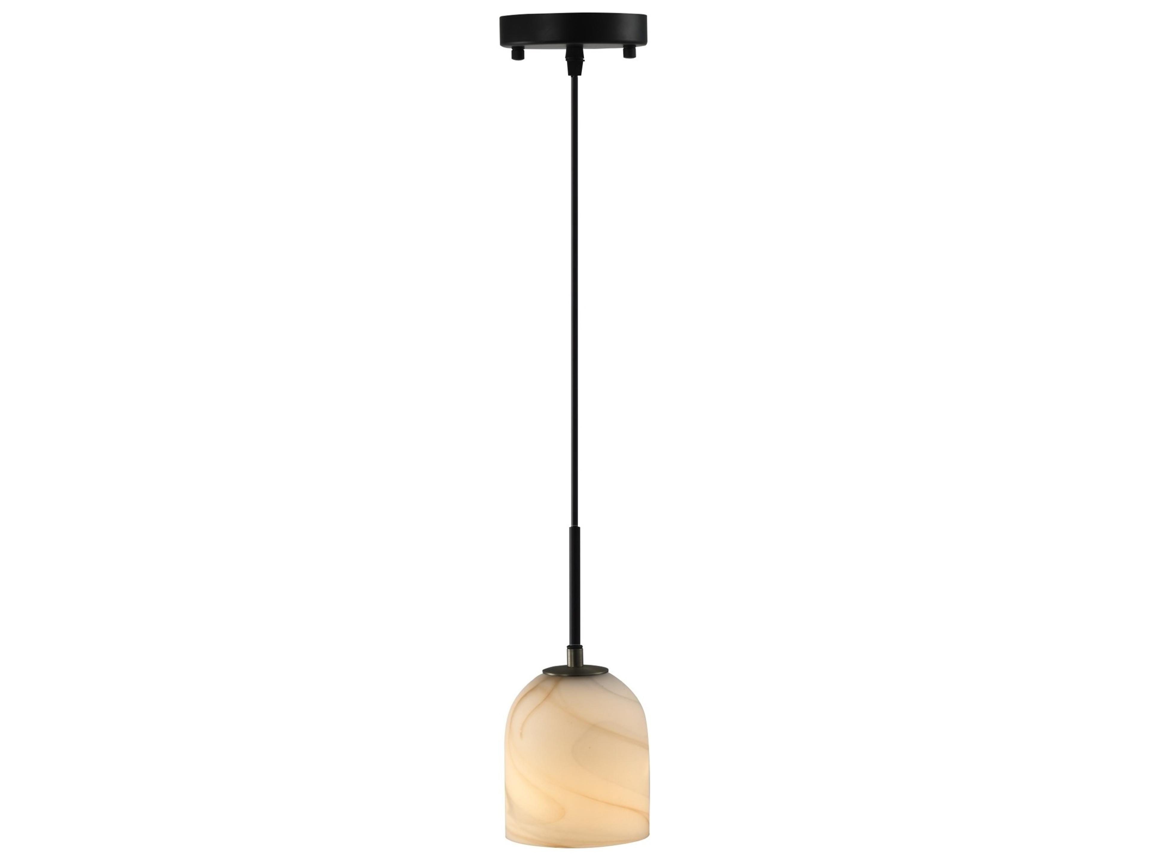 Artcraft Crema 1-Light Black Mini Pendant