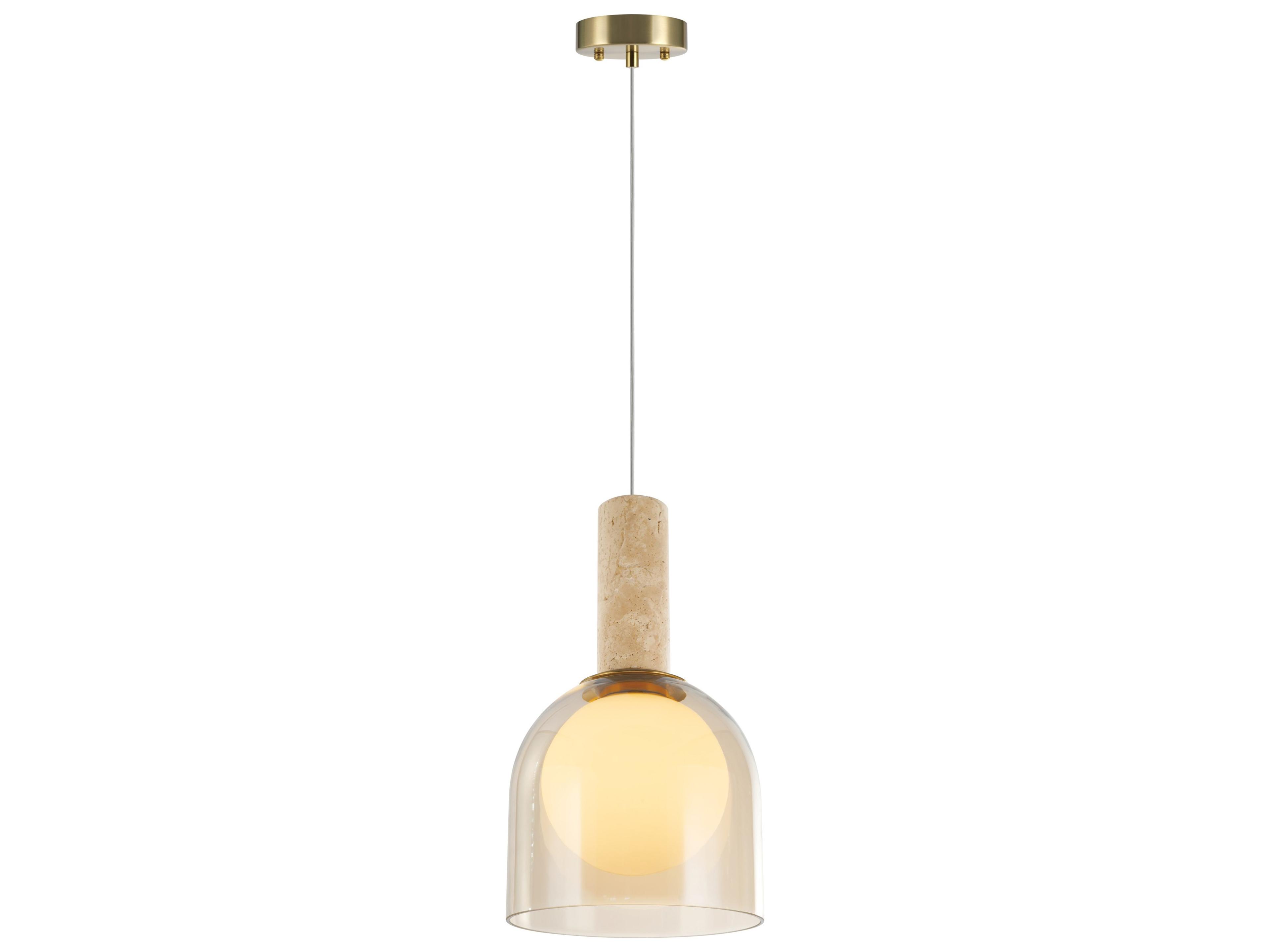 Artcraft Juna 1-Light Brass Dome Globe Mini Pendant