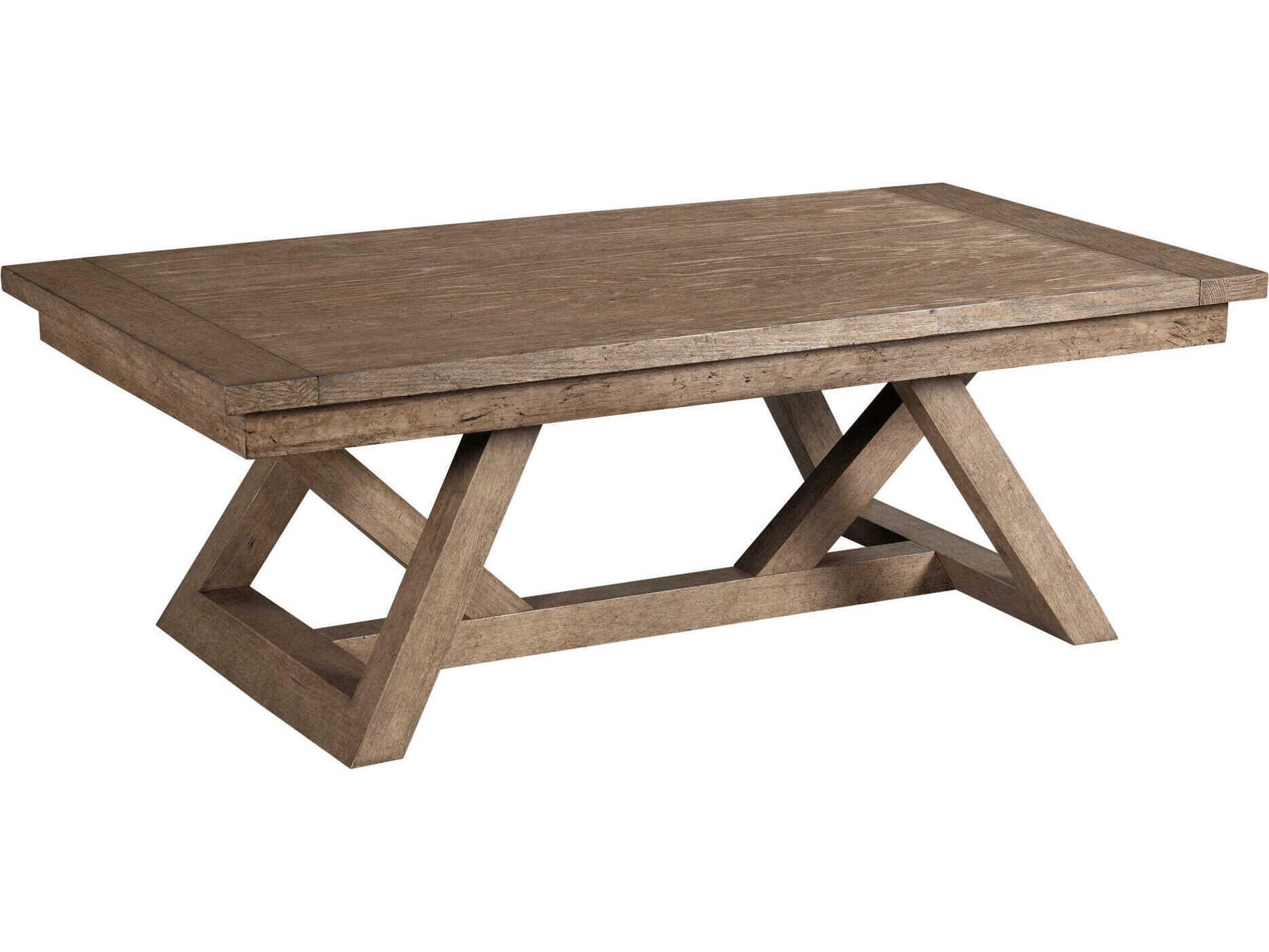 American Drew Skyline Evan Rectangular Wood Smoke Coffee Table