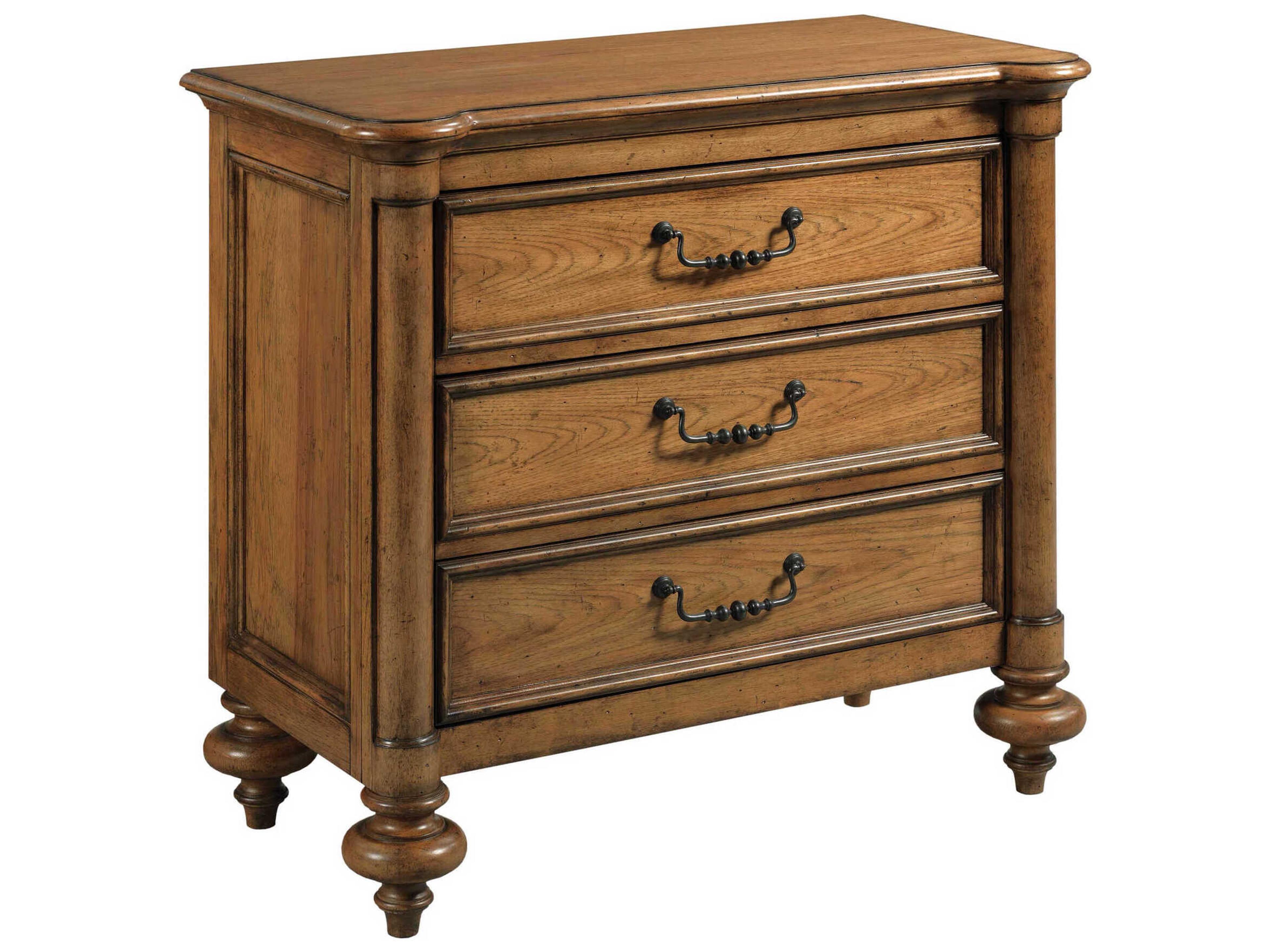 American Drew Berkshire Edmisten 3-Drawers Brown Hardwood Nightstand