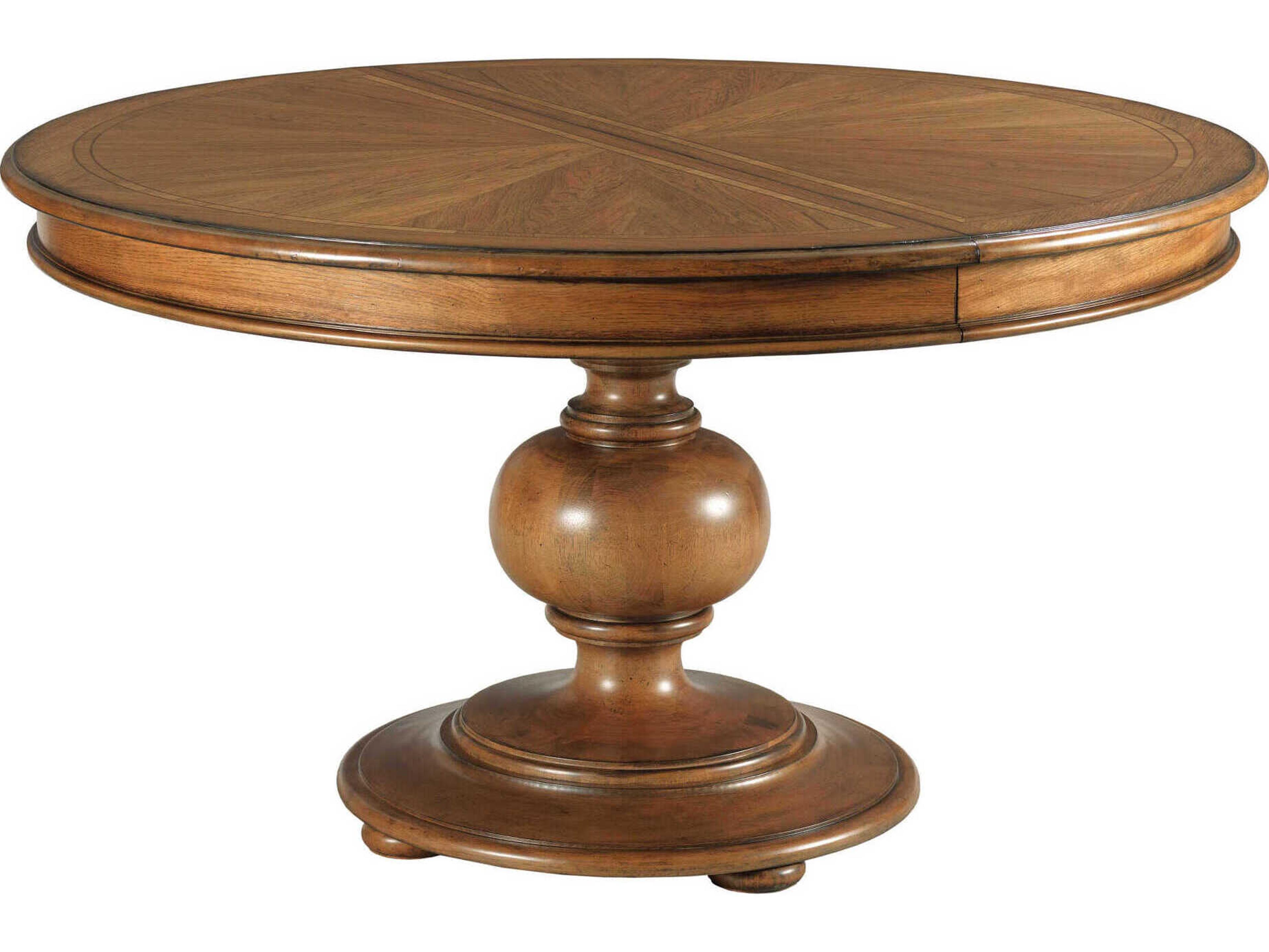 American Drew Berkshire Hillcrest Round Wood Cognac Dining Table