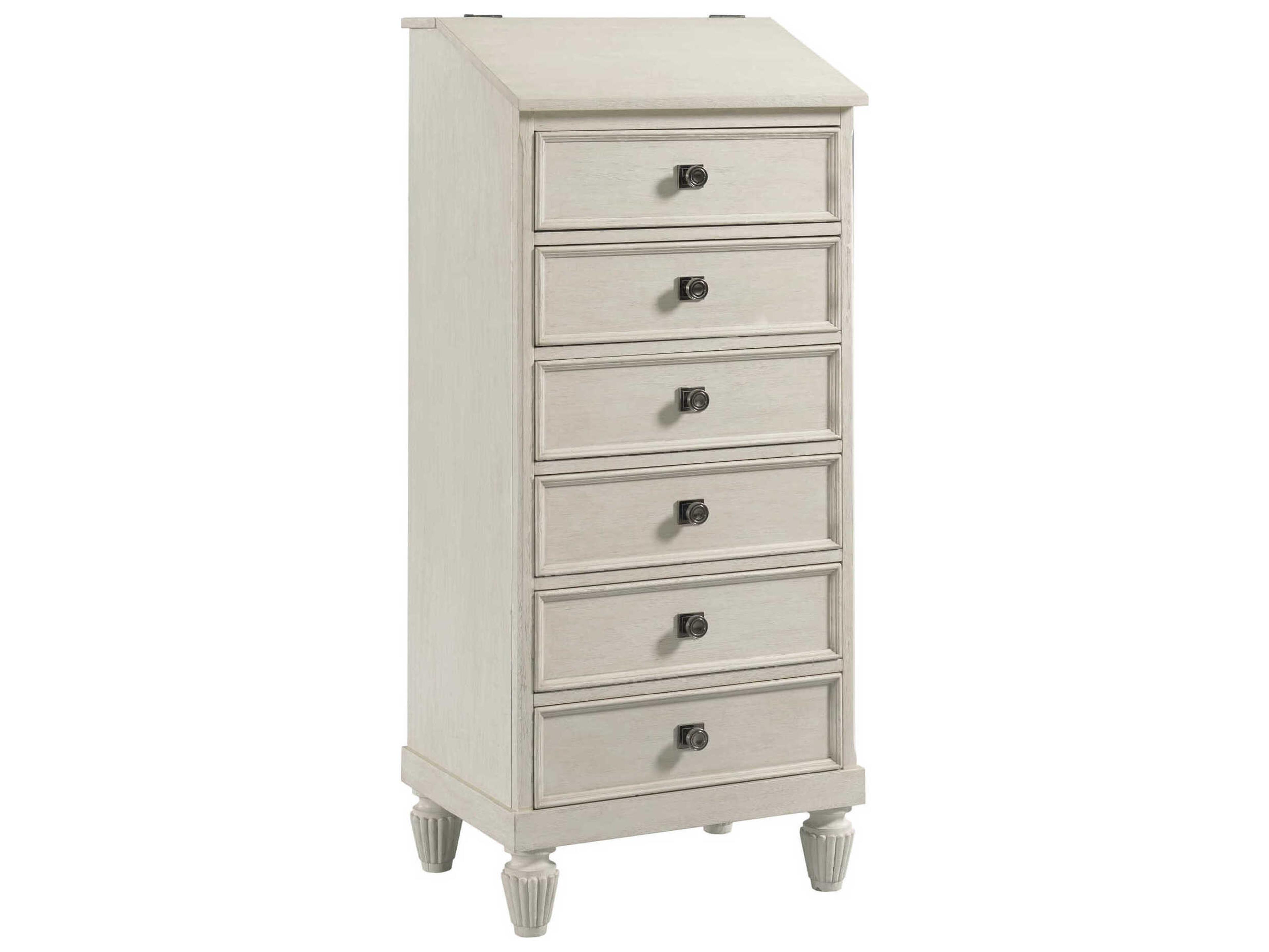 American Drew Grand Bay Rockport Egret White Hardwood Accent Chest