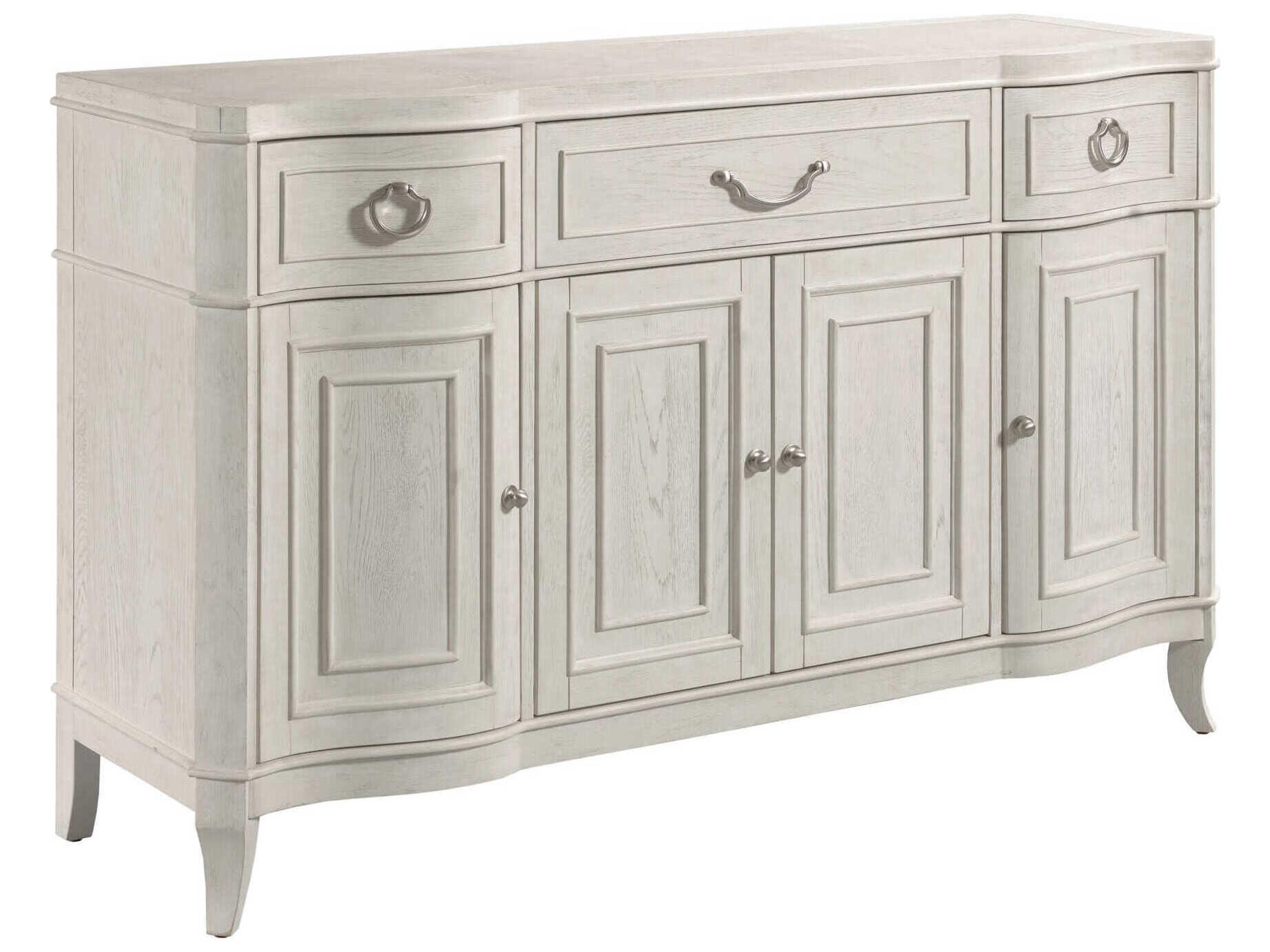 American Drew Harmony Emelie 64" Oak Wood Eggshell Sideboard