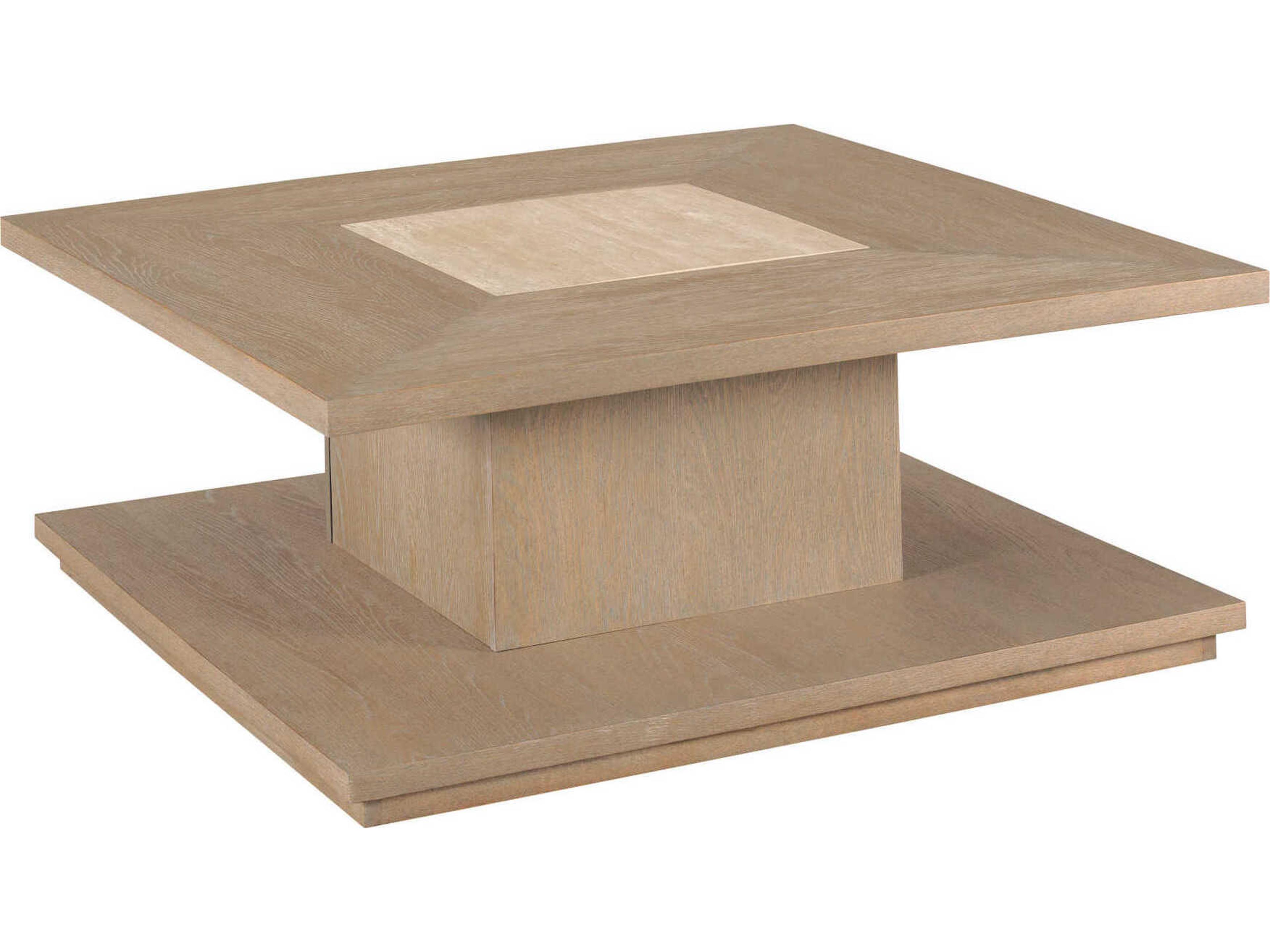 American Drew Windover Balance Square Stone Coffee Table