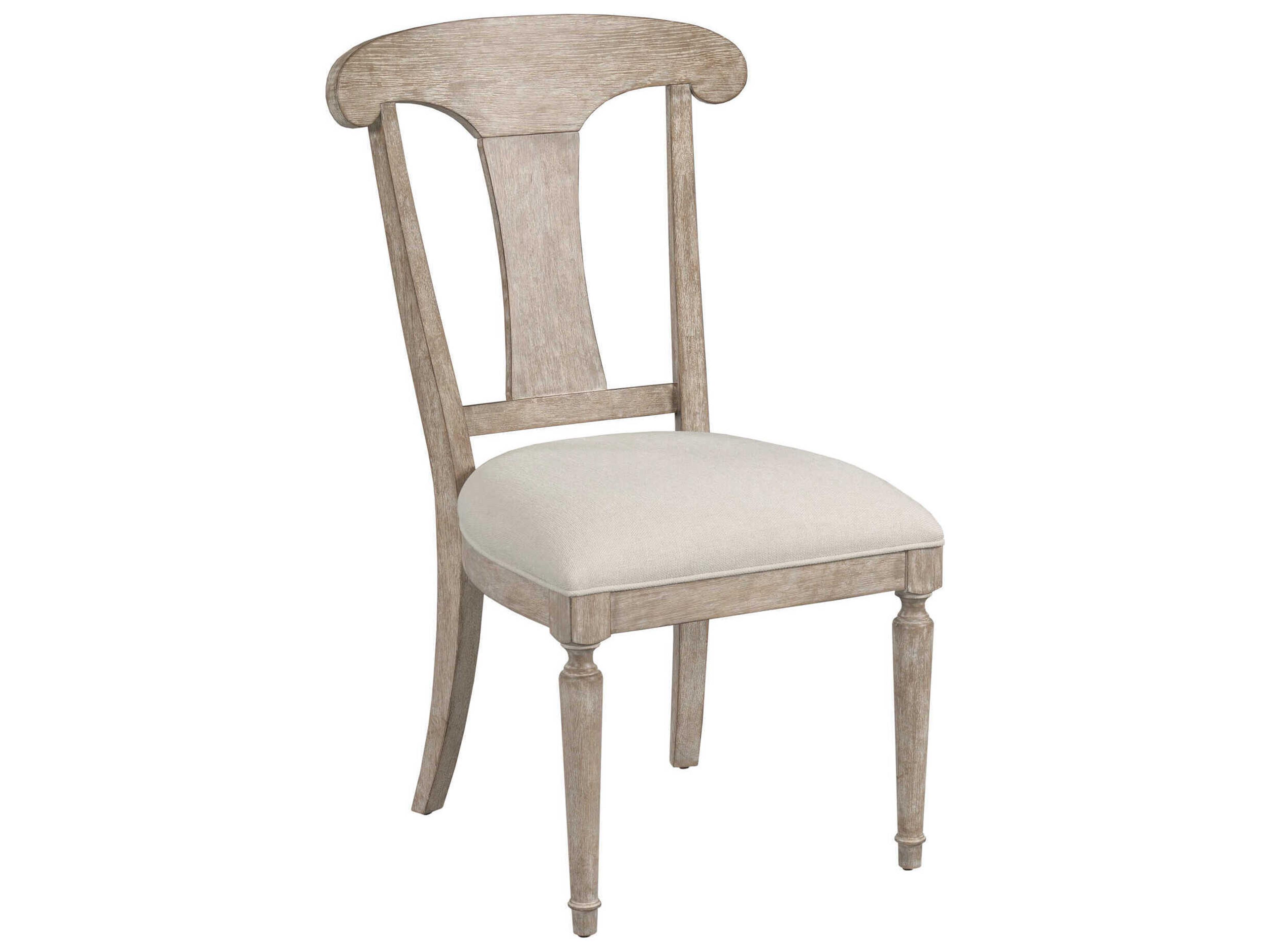American Drew Cambric Maeve Hardwood Beige Upholstered Armless Dining Chair