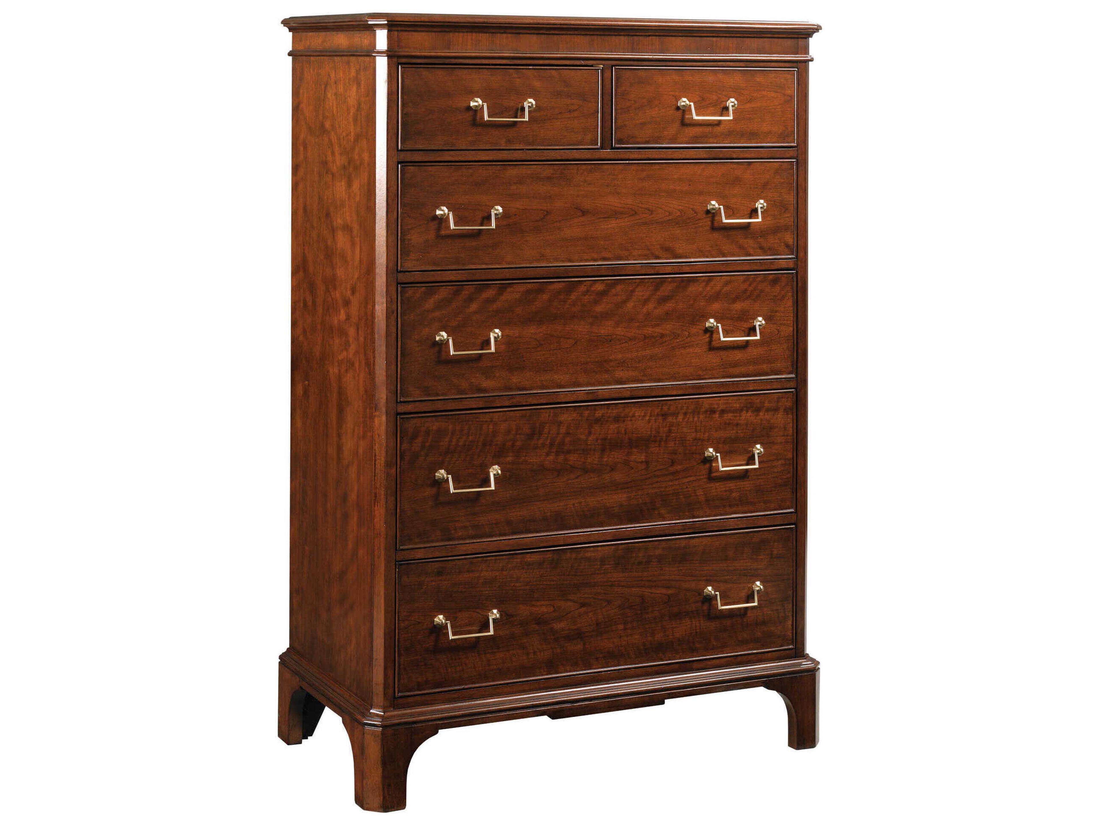American Drew Addison Andover 6-Drawers Brown Solid Wood Dresser