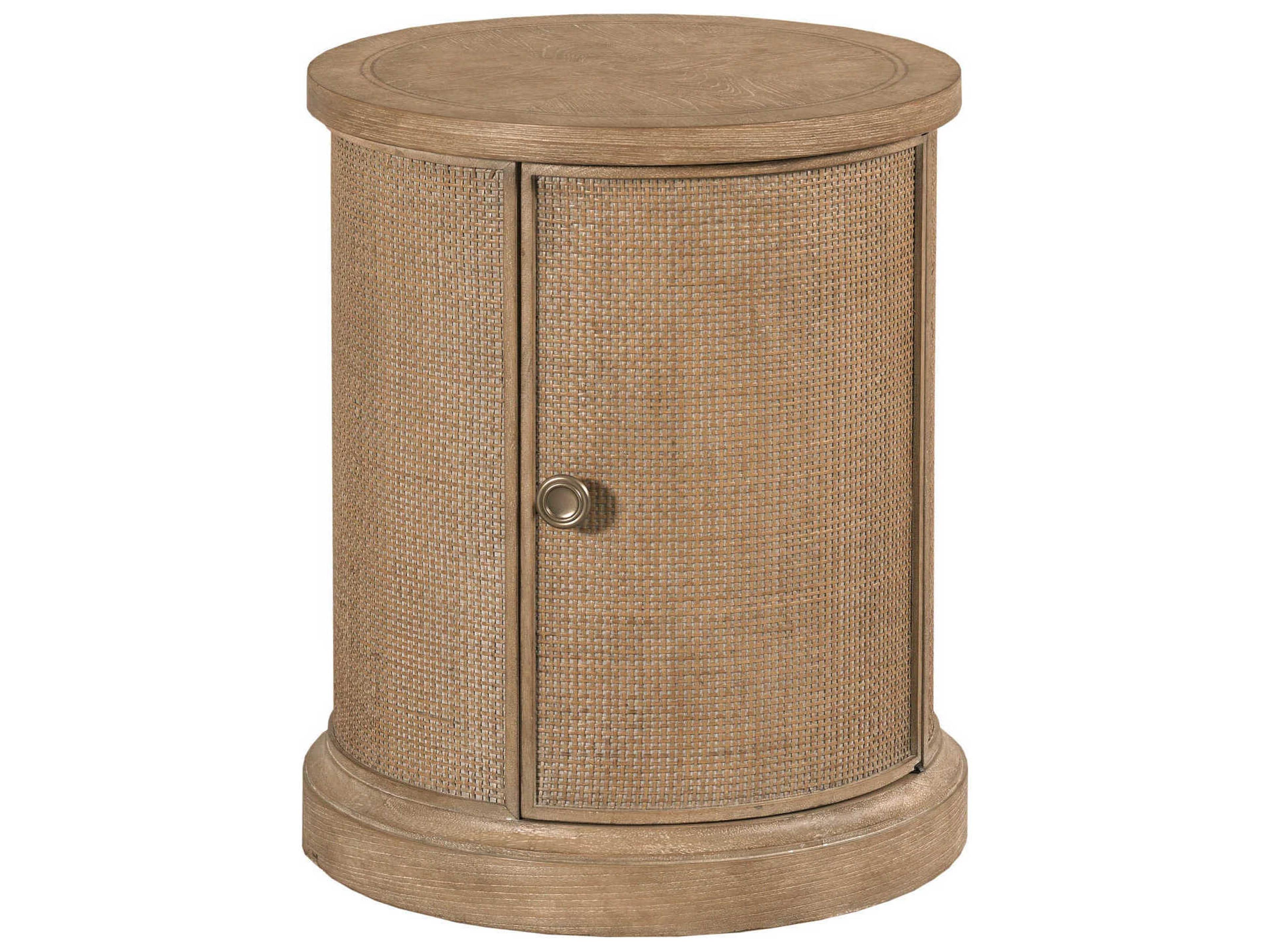 American Drew Chastain Woodfield Round Wood End Table