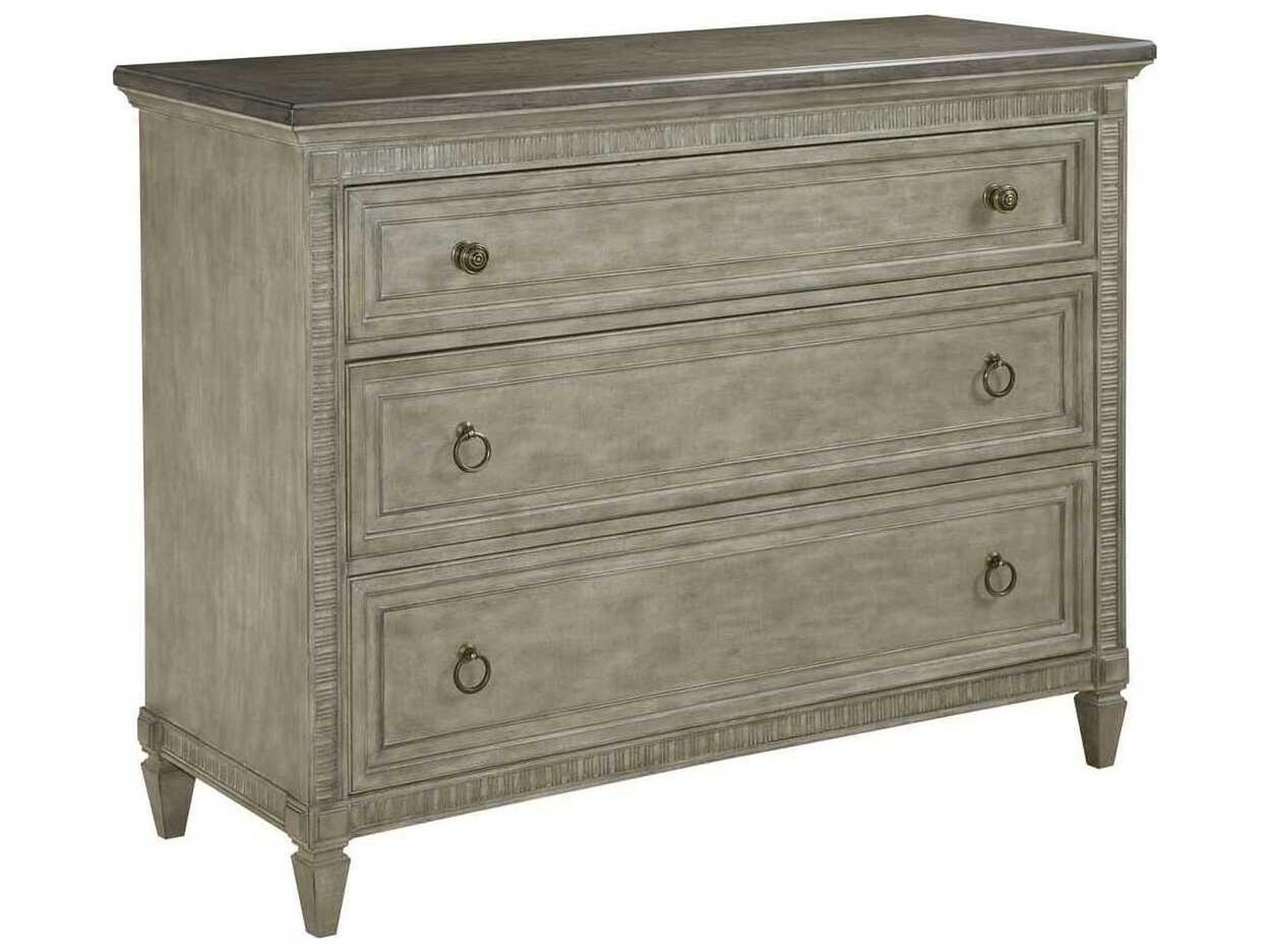 American Drew Savona Bellman Versaille Gray Elm Wood Accent Chest