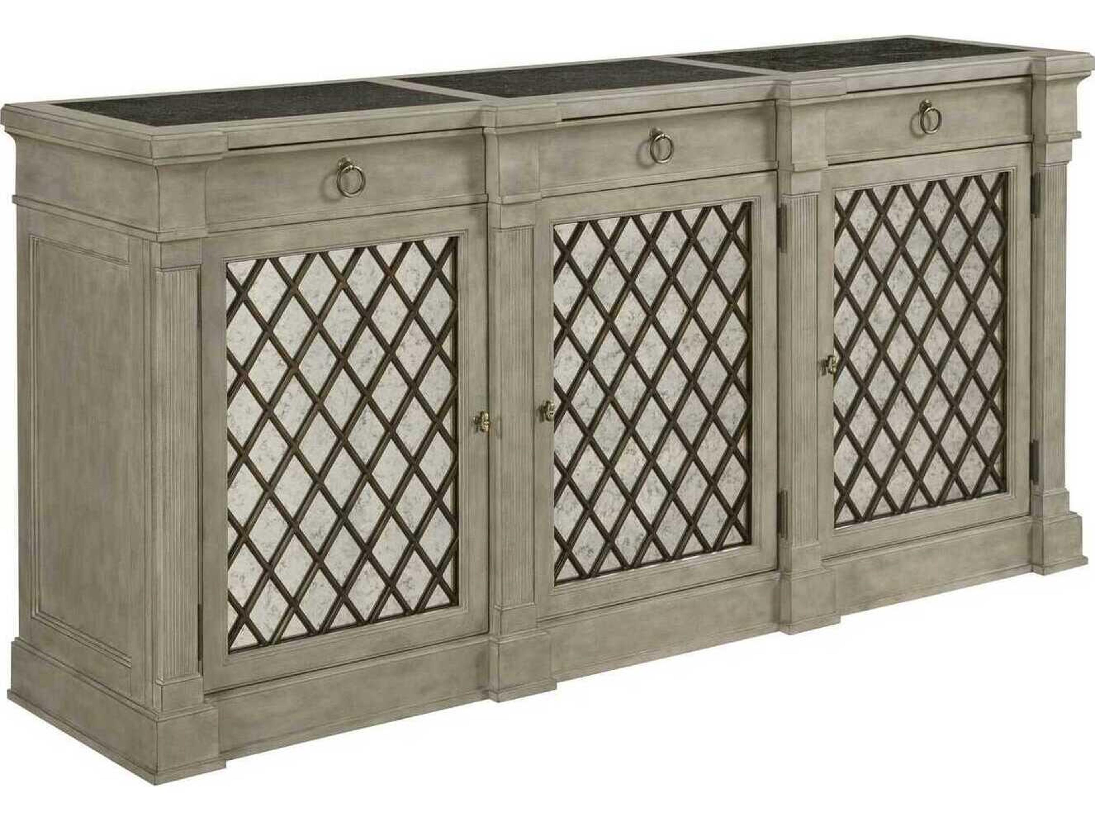 American Drew Savona Colette 76" Elm Wood Versaille Credenza Sideboard